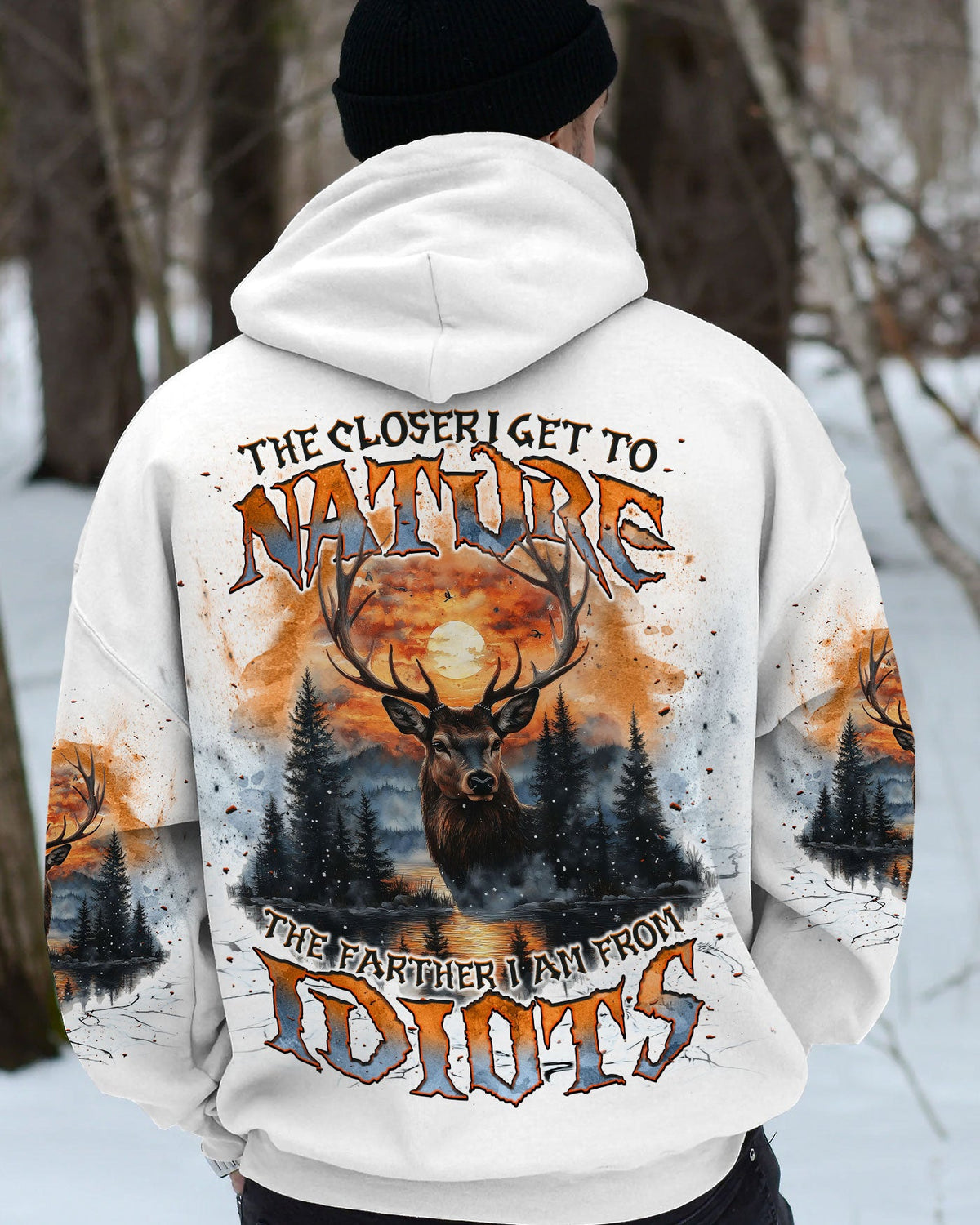 BLISSCORNERS THE CLOSER I GET TO NATURE DEER ALL OVER PRINT