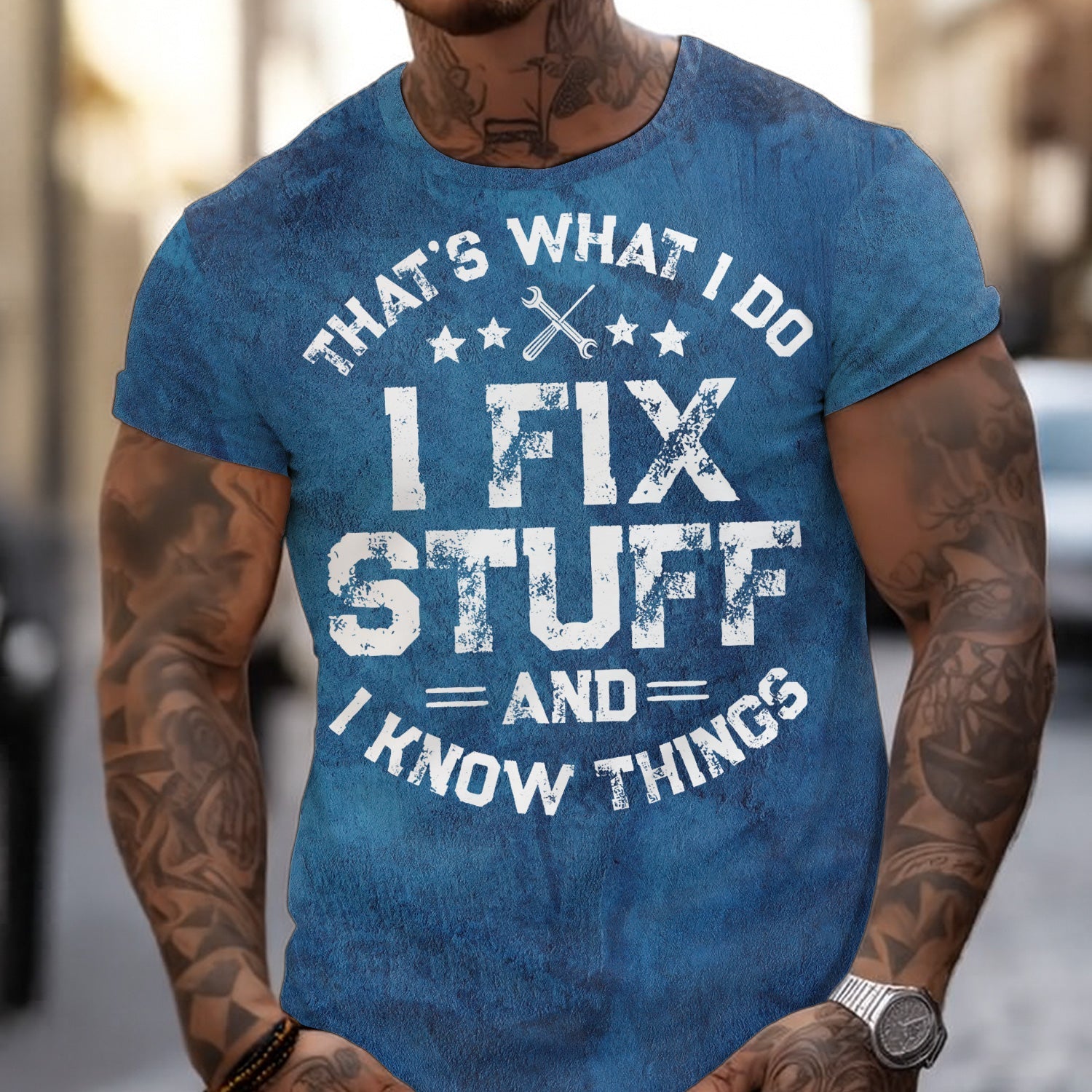 Blisscorners Vintage Mechanic Shirt That's What I Do I Fix Stuff And I Know Things T Shirt