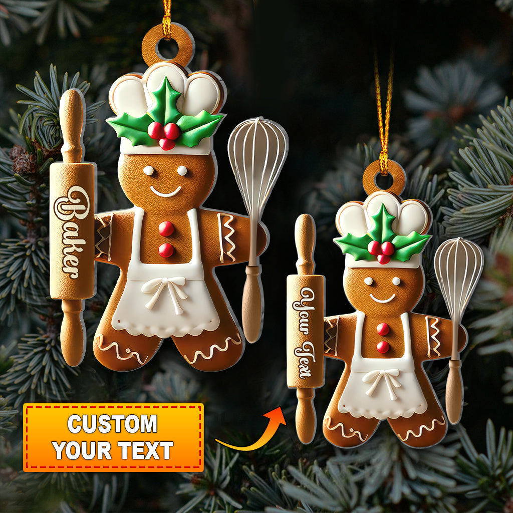 Blisscorners Christmas Gift, Custom Ornament, Custom Name Ginger Ornament2D Flat LM2111