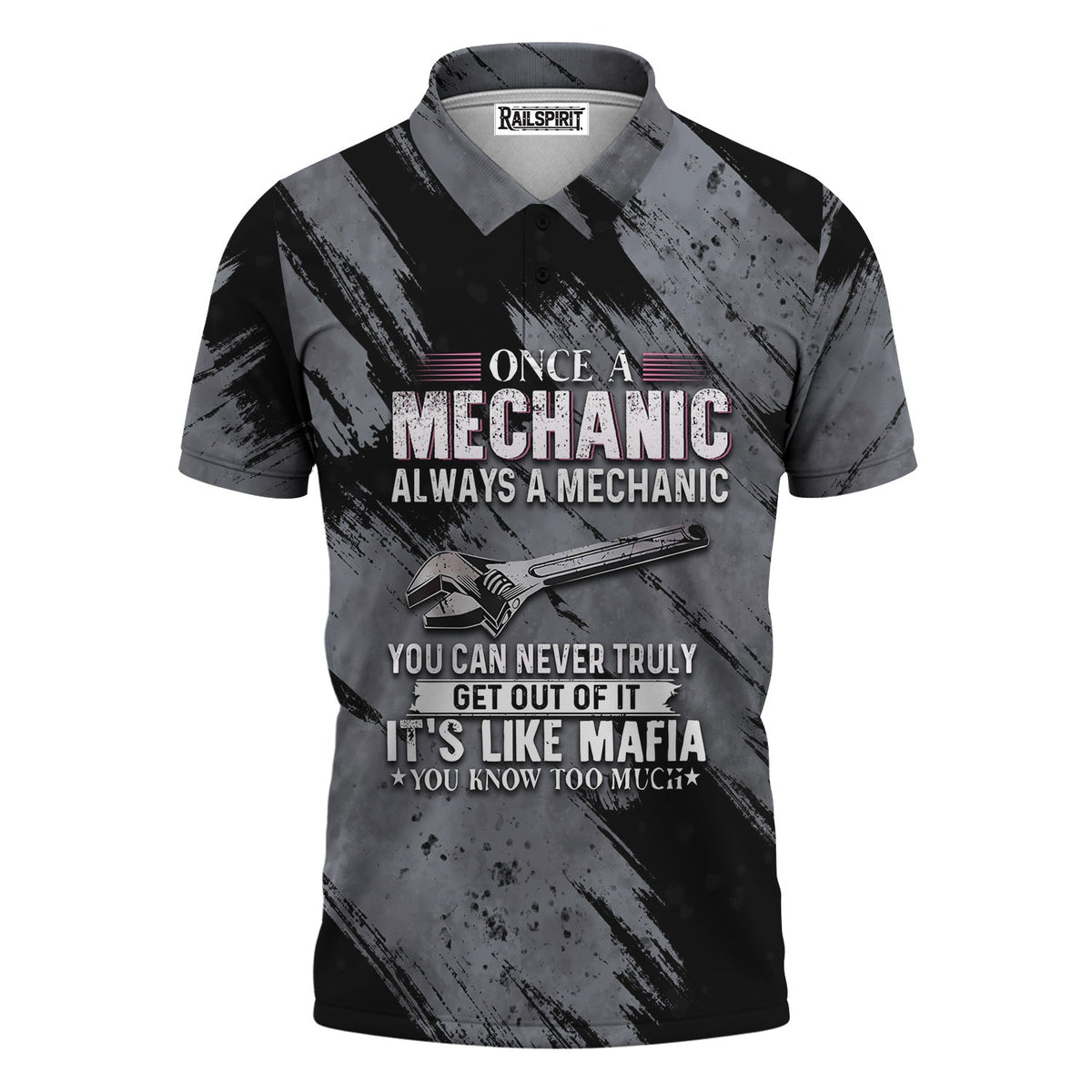 Blisscorners Once A Mechanic Always A Mechanic Shirt Funny Printed Vintage Mechanic Unisex T Shirt