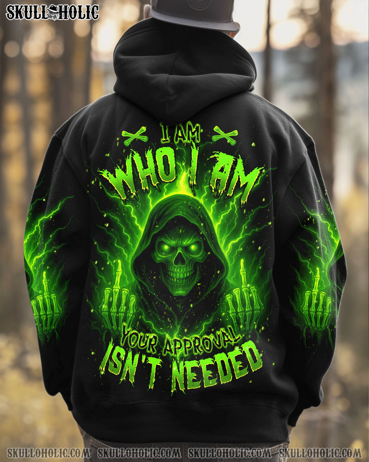 BLISSCORNERS I AM WHO I AM REAPER SKULL ALL OVER PRINT