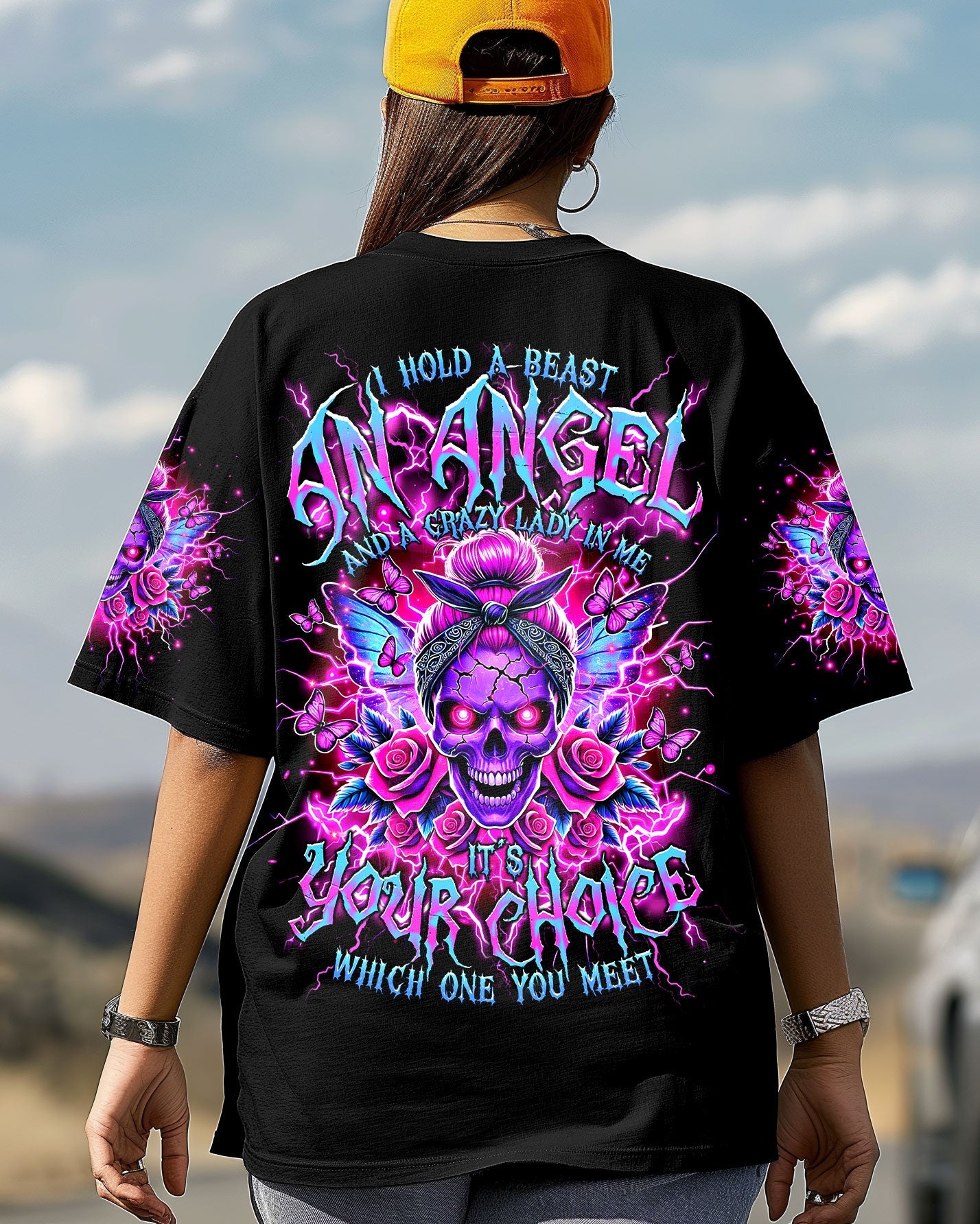 BLISSCORNERS CHAOS COORDINATOR MESSY BUN ALL OVER PRINT