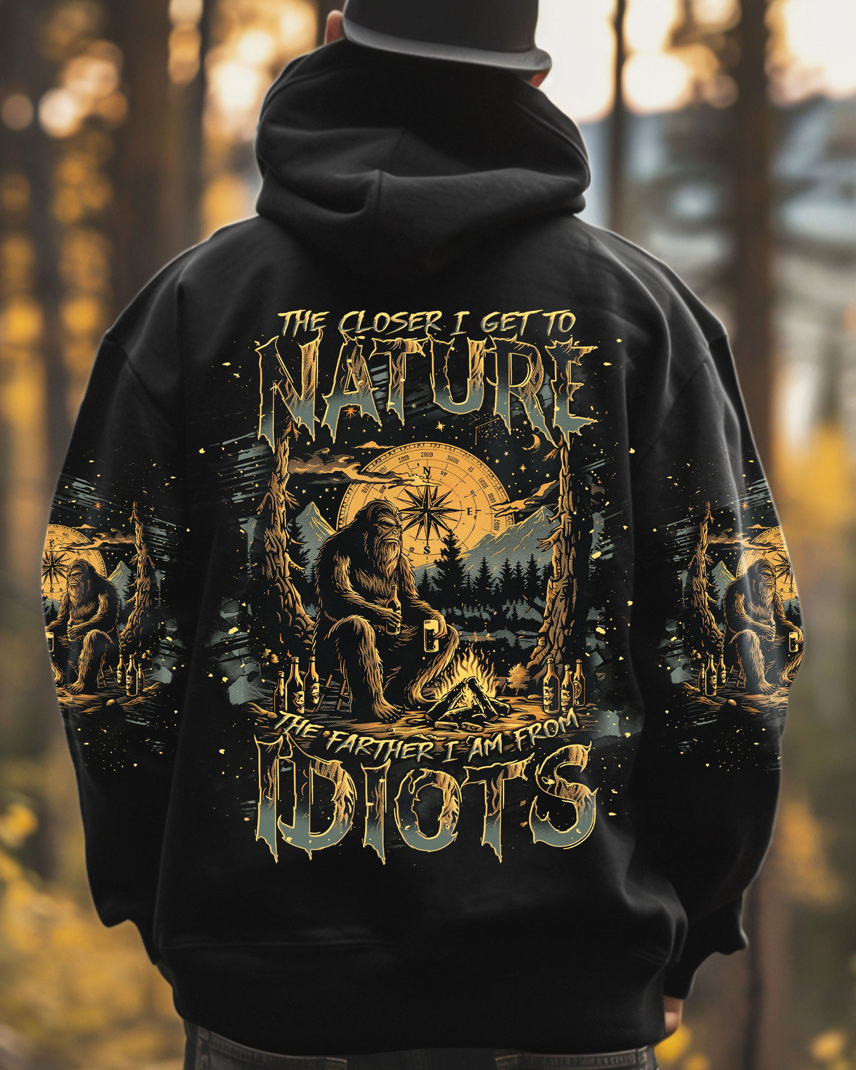 BLISSCORNERS THE CLOSER I GET TO NATURE BIGFOOT ALL OVER PRINT