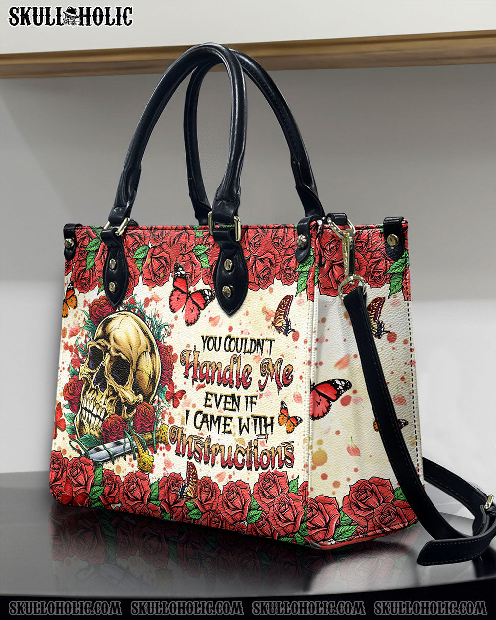 BLISSCORNERS YOU COULDN'T HANDLE ME LEATHER HANDBAG