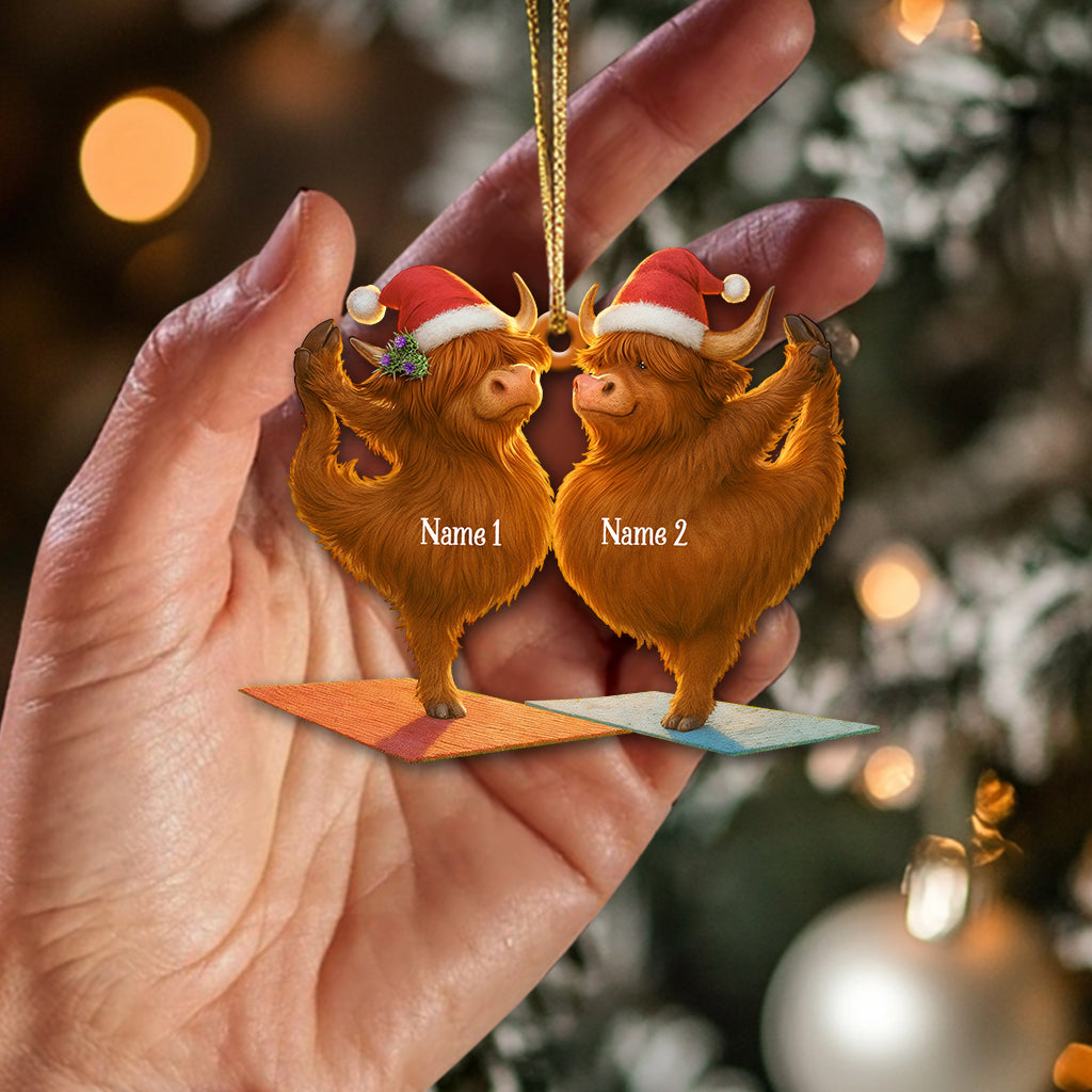 Blisscorners Highland Cow, Home Decor, Christmas Ornament, Personalized Ornament2D Flat LM2111