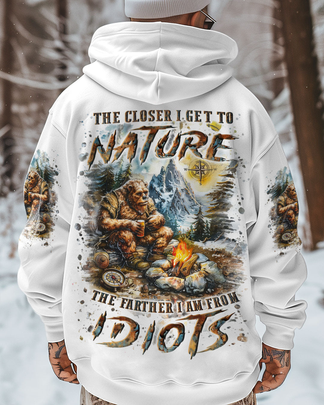 BLISSCORNERS THE CLOSER I GET TO NATURE BEAR ALL OVER PRINT