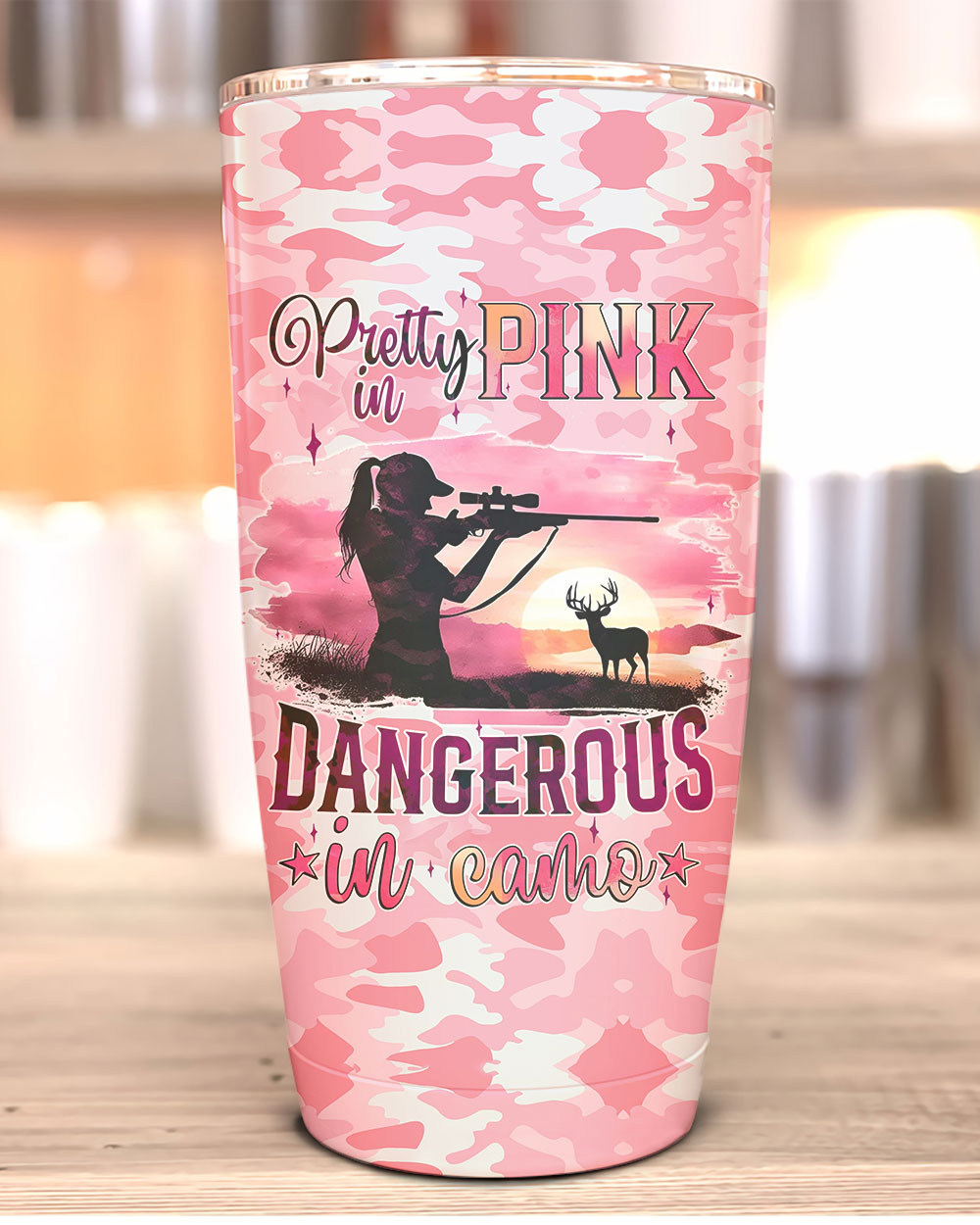 BLISSCORNERS PRETTY IN PINK HUNTING TUMBLER