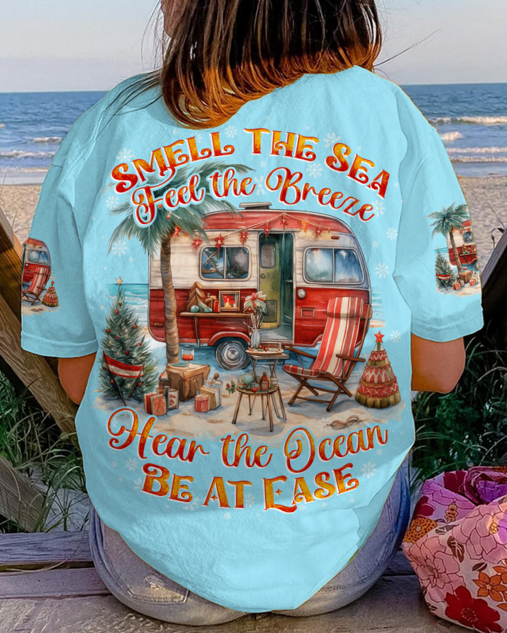 BLISSCORNERS SMELL THE SEA FEEL THE BREEZE CHRISTMAS ALL OVER PRINT