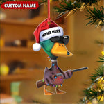 Blisscorners Personalized Funny Duck Hunting Acrylic Christmas Ornament Custom Gift for Hunters & Outdoor Lovers LM0110