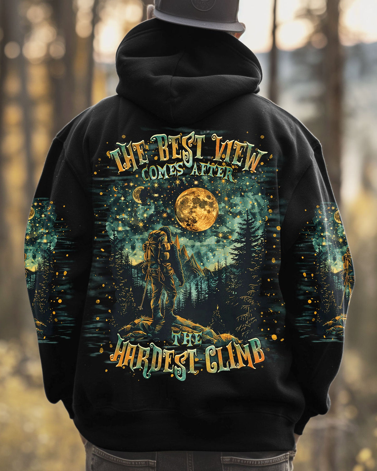 BLISSCORNERS THE BEST VIEW COMES AFTER BIGFOOT HIKING ALL OVER PRINT