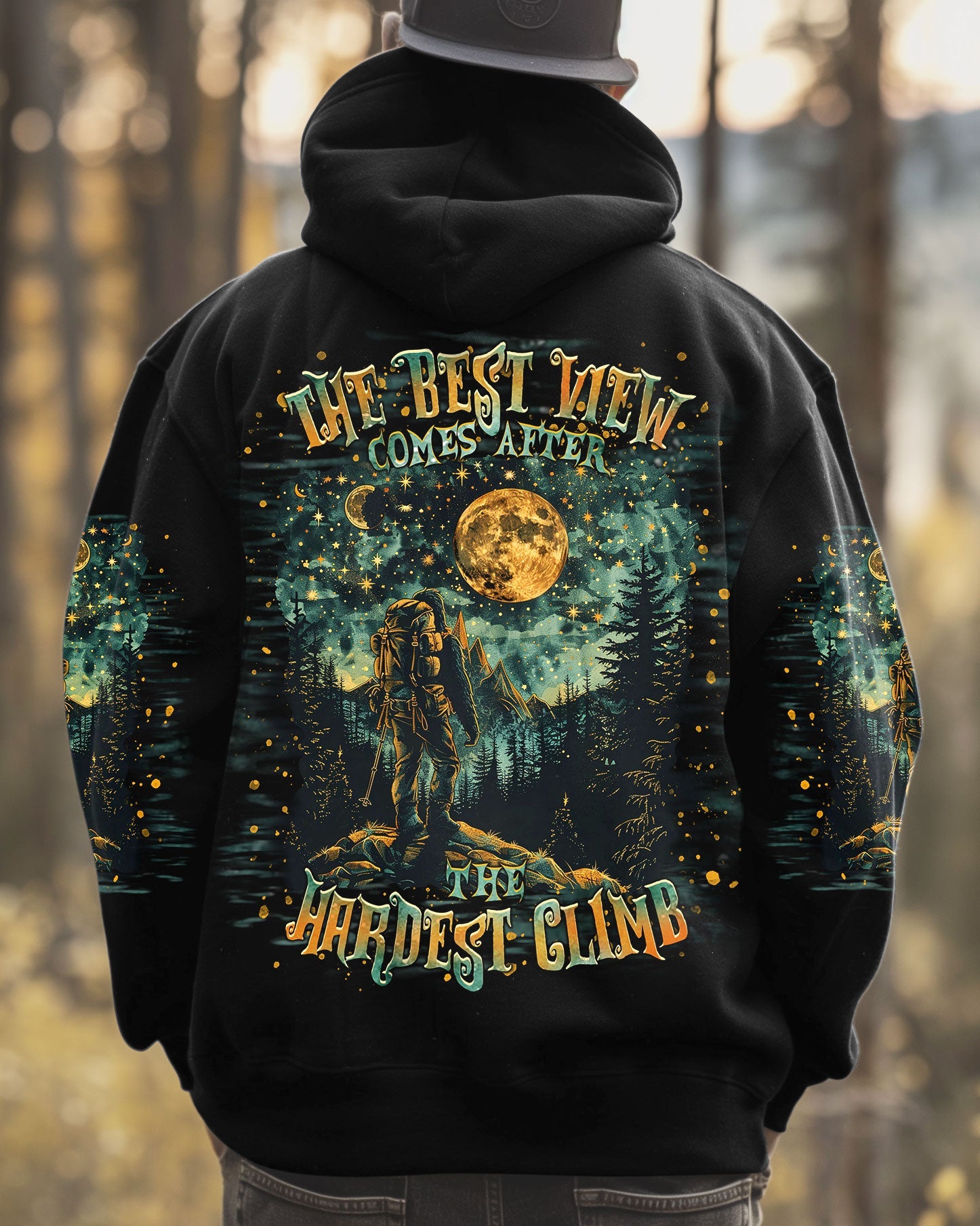 BLISSCORNERS THE BEST VIEW COMES AFTER BIGFOOT HIKING ALL OVER PRINT