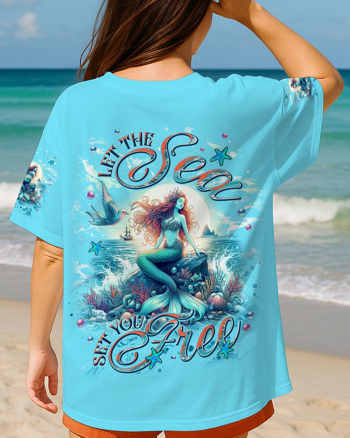 BLISSCORNERS LET THE SEA SET YOU FREE MERMAID ALL OVER PRINT