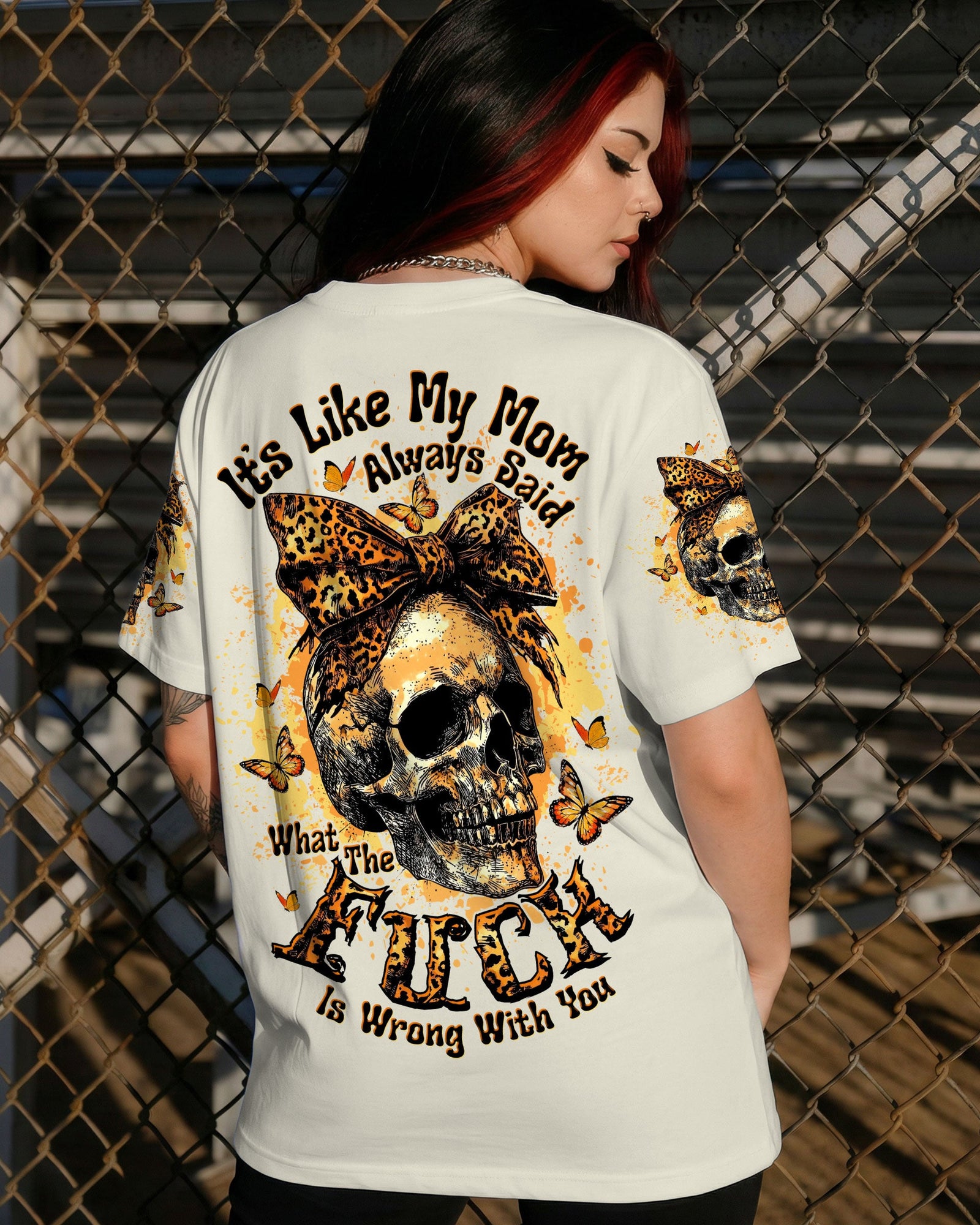 BLISSCORNERS IT'S LIKE MY MOM ALWAYS SAID SKULL ALL OVER PRINT