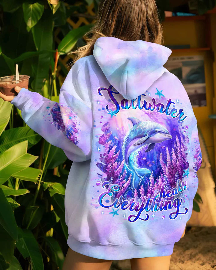 BLISSCORNERS SALTWATER HEALS EVERYTHING DOLPHIN ALL OVER PRINT 1
