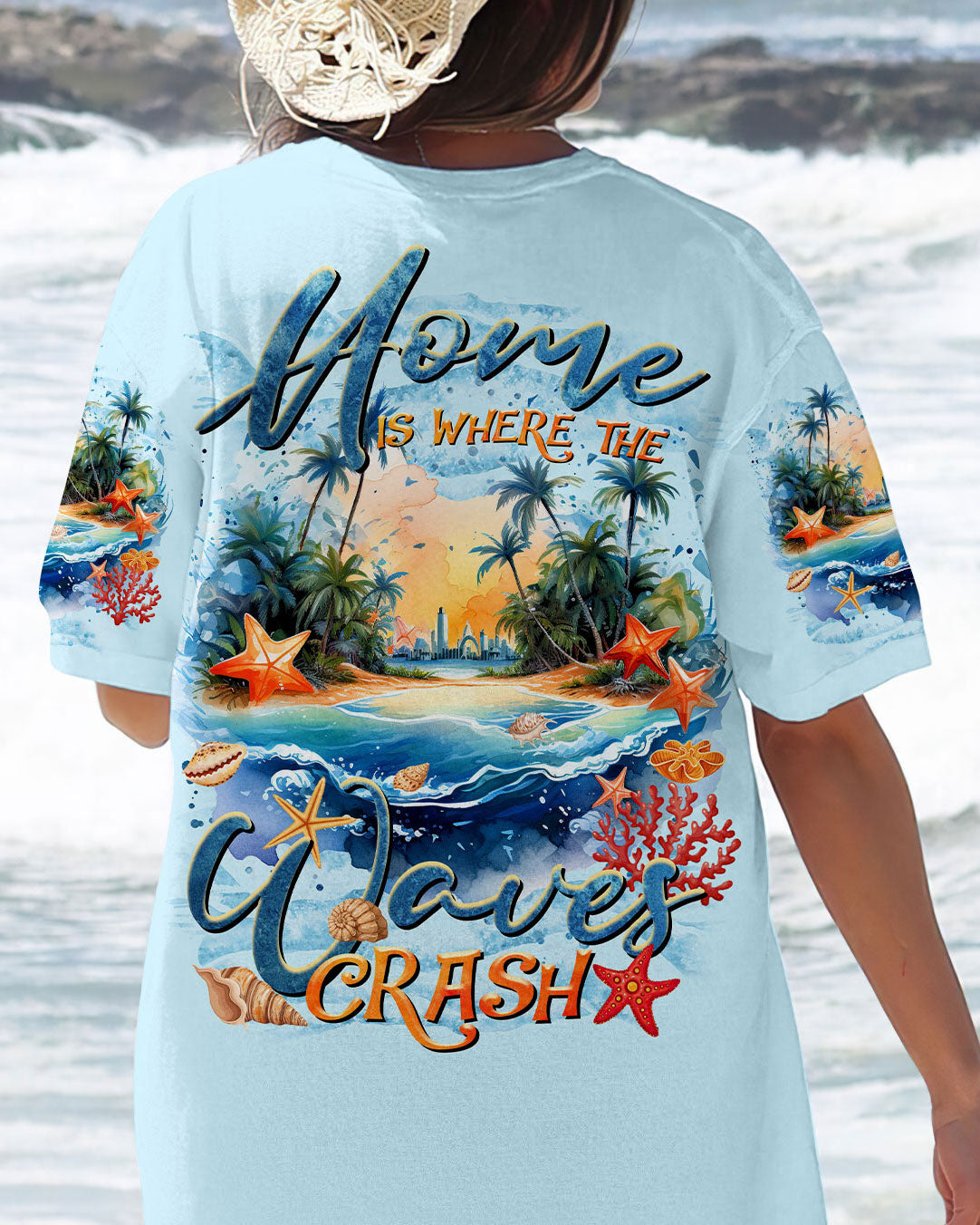 BLISSCORNERS HOME IS WHERE THE WAVES CRASH ALL OVER PRINT