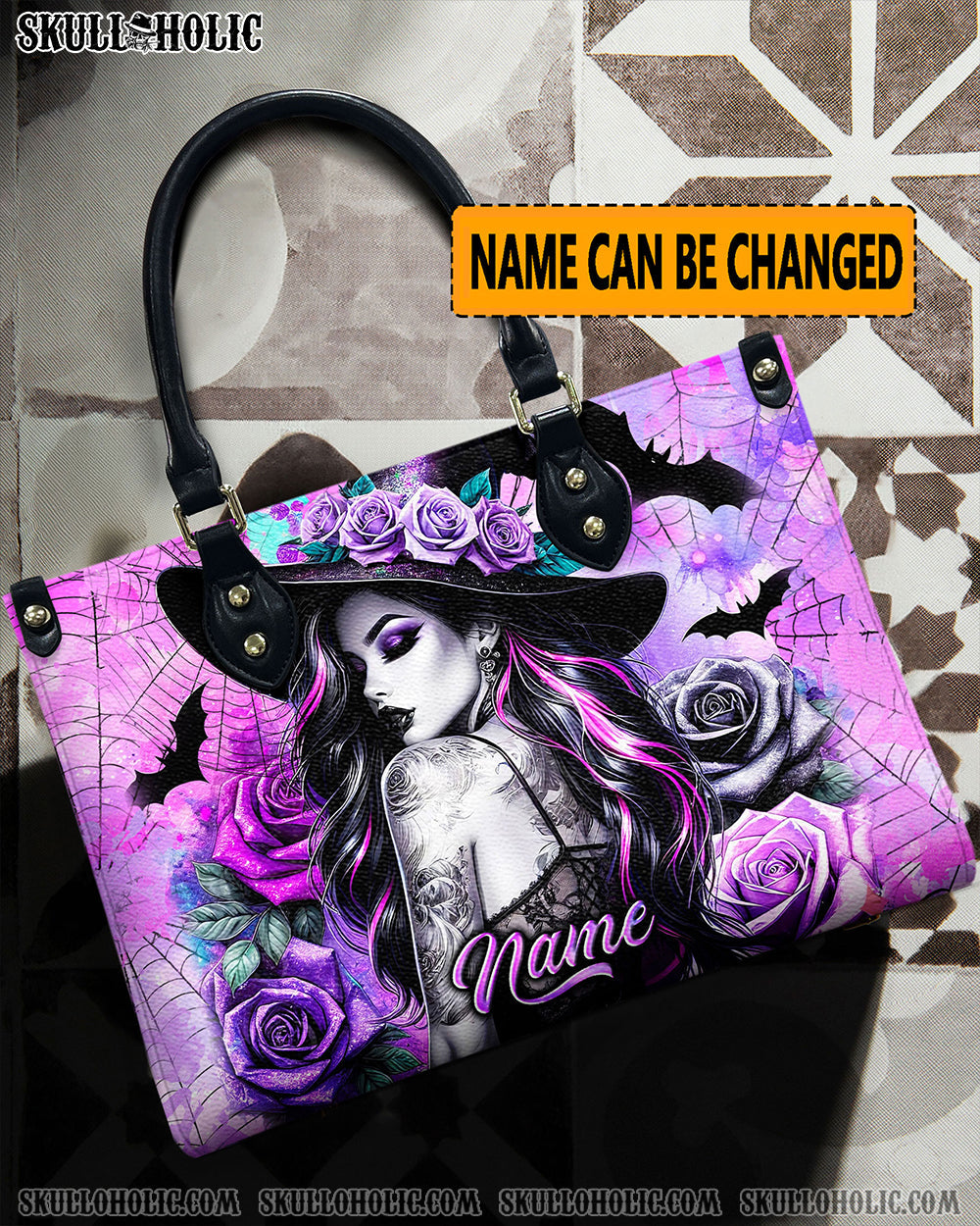 BLISSCORNERS LADY WITCH HALLOWEEN LEATHER HANDBAG