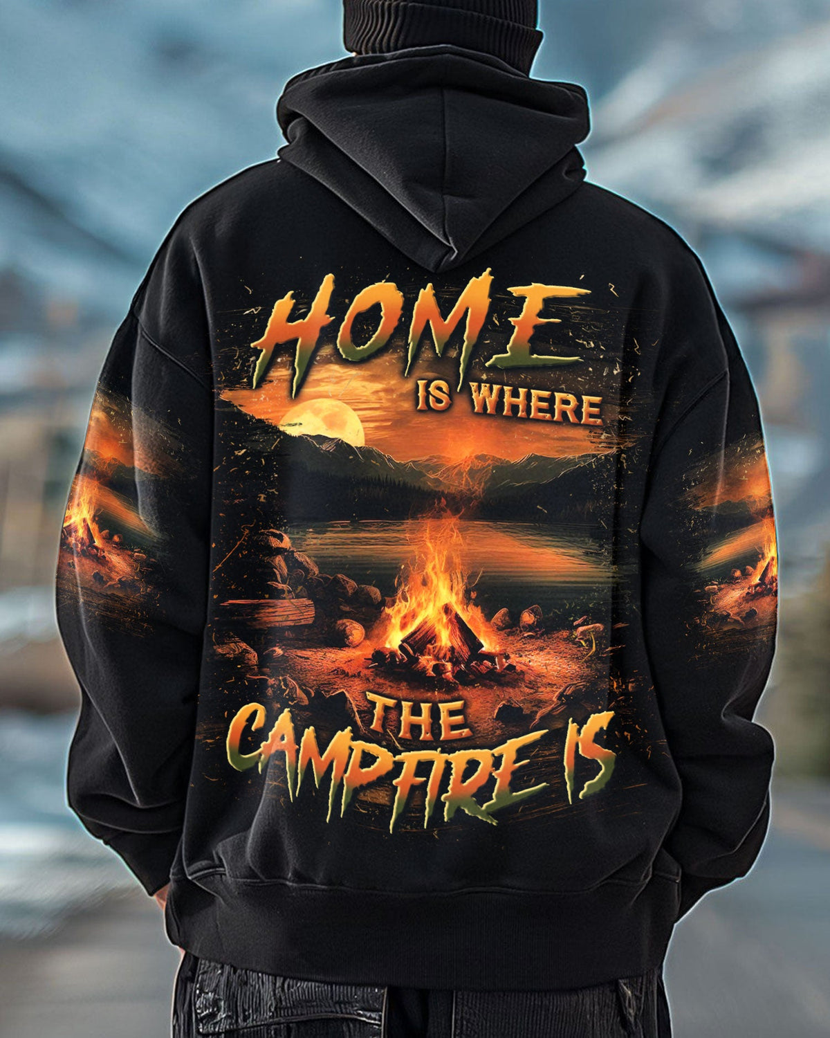 BLISSCORNERS HOME IS WHERE THE CAMPFIRE IS ALL OVER PRINT