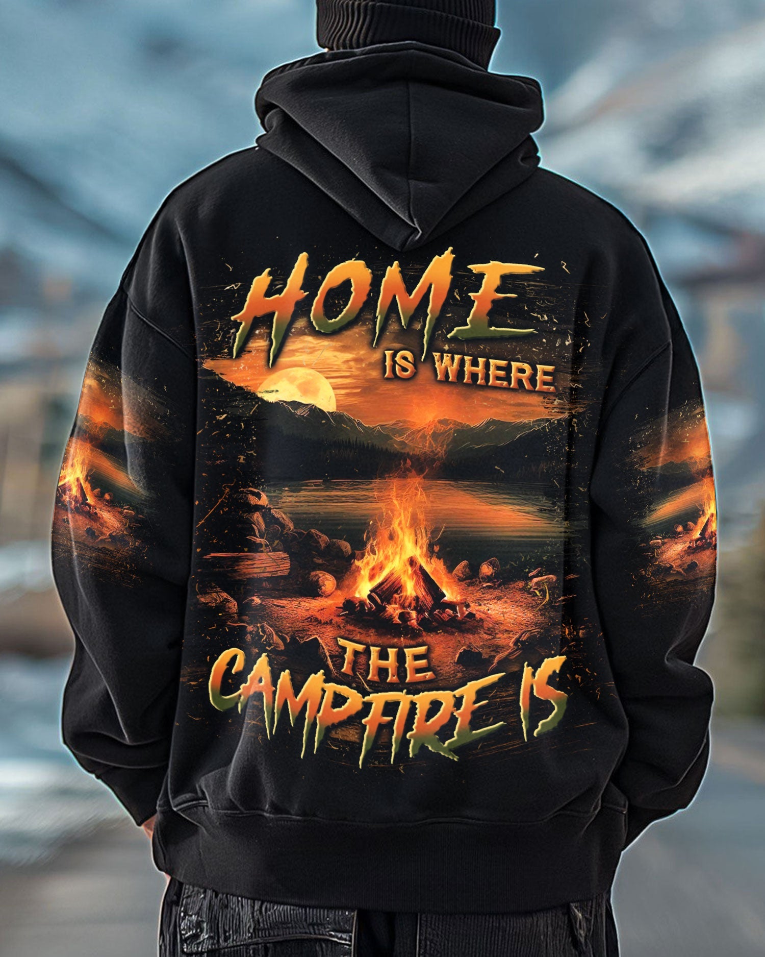 BLISSCORNERS HOME IS WHERE THE CAMPFIRE IS ALL OVER PRINT