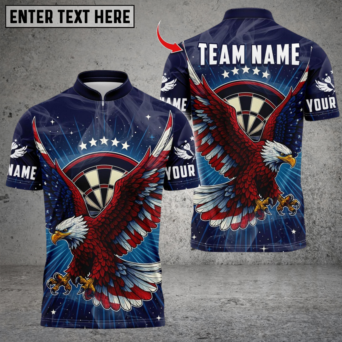 Blisscorners Darts American Eagle Personalized Name 3D Unisex Shirt