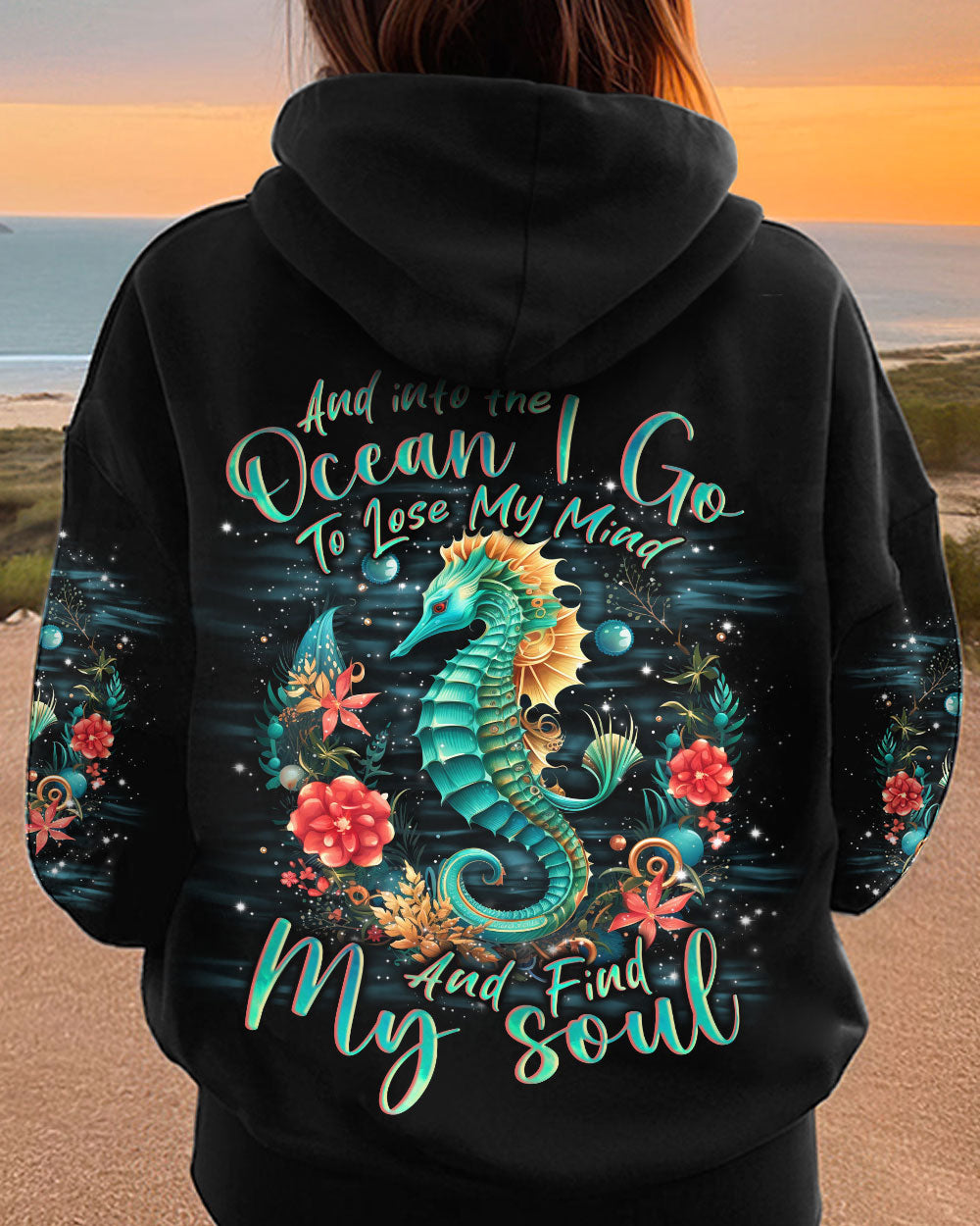 BLISSCORNERS INTO THE OCEAN SEAHORSE ALL OVER PRINT