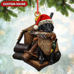 Blisscorners Personalized Duck Hunting Dog Ornament, Custom Name Christmas Gift for Hunters LM0411