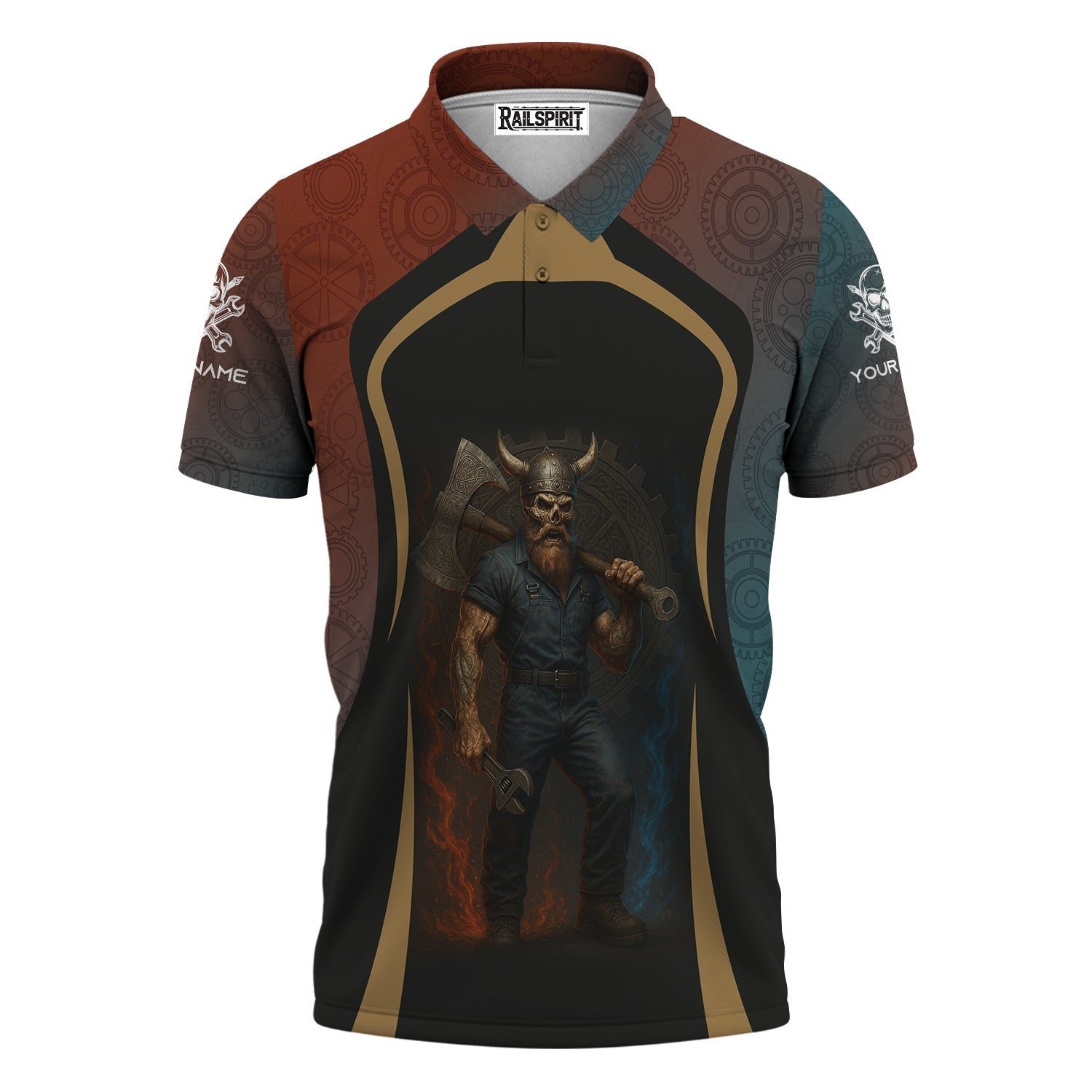 Blisscorners Personalized T-Shirt Mechanic Don't Ever Mistake Old Age For Weakness Viking Design Shirt For Mechanics