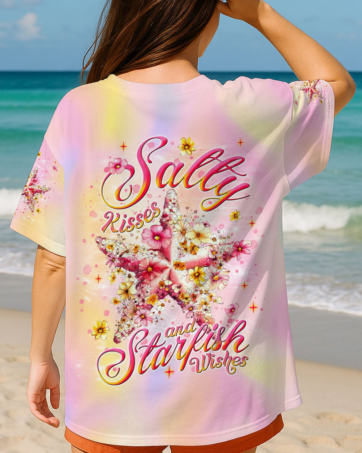 BLISSCORNERS SALTY KISSES AND STARFISH WISHES ALL OVER PRINT