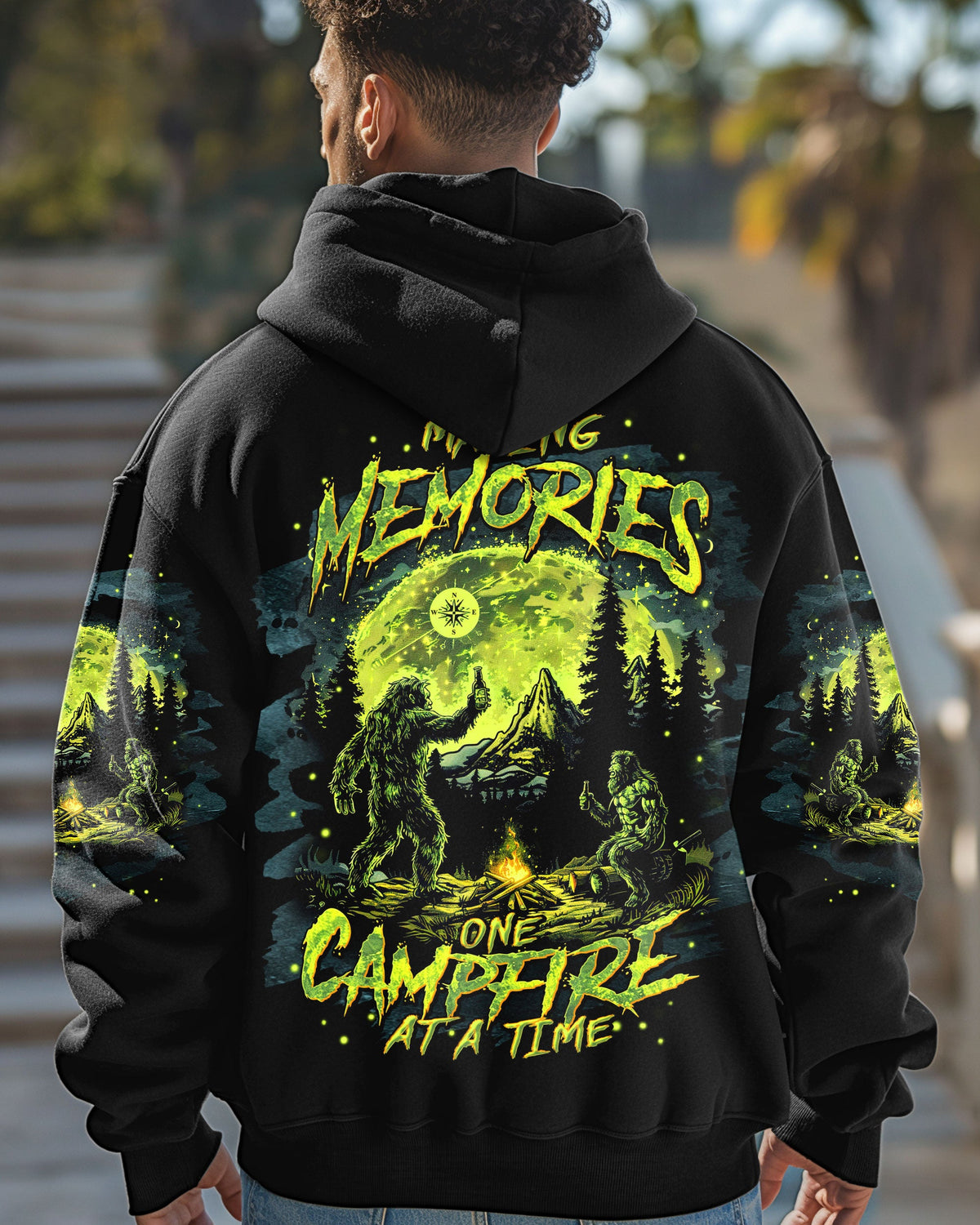 BLISSCORNERS MAKING MEMORIES ONE CAMPFIRE AT A TIME BIGFOOT ALL OVER PRINT