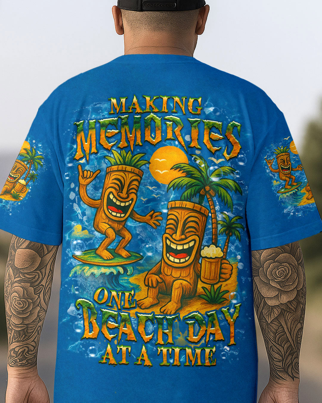 BLISSCORNERS MAKING MEMORIES ONE BEACH DAY AT A TIME TIKI ALL OVER PRINT