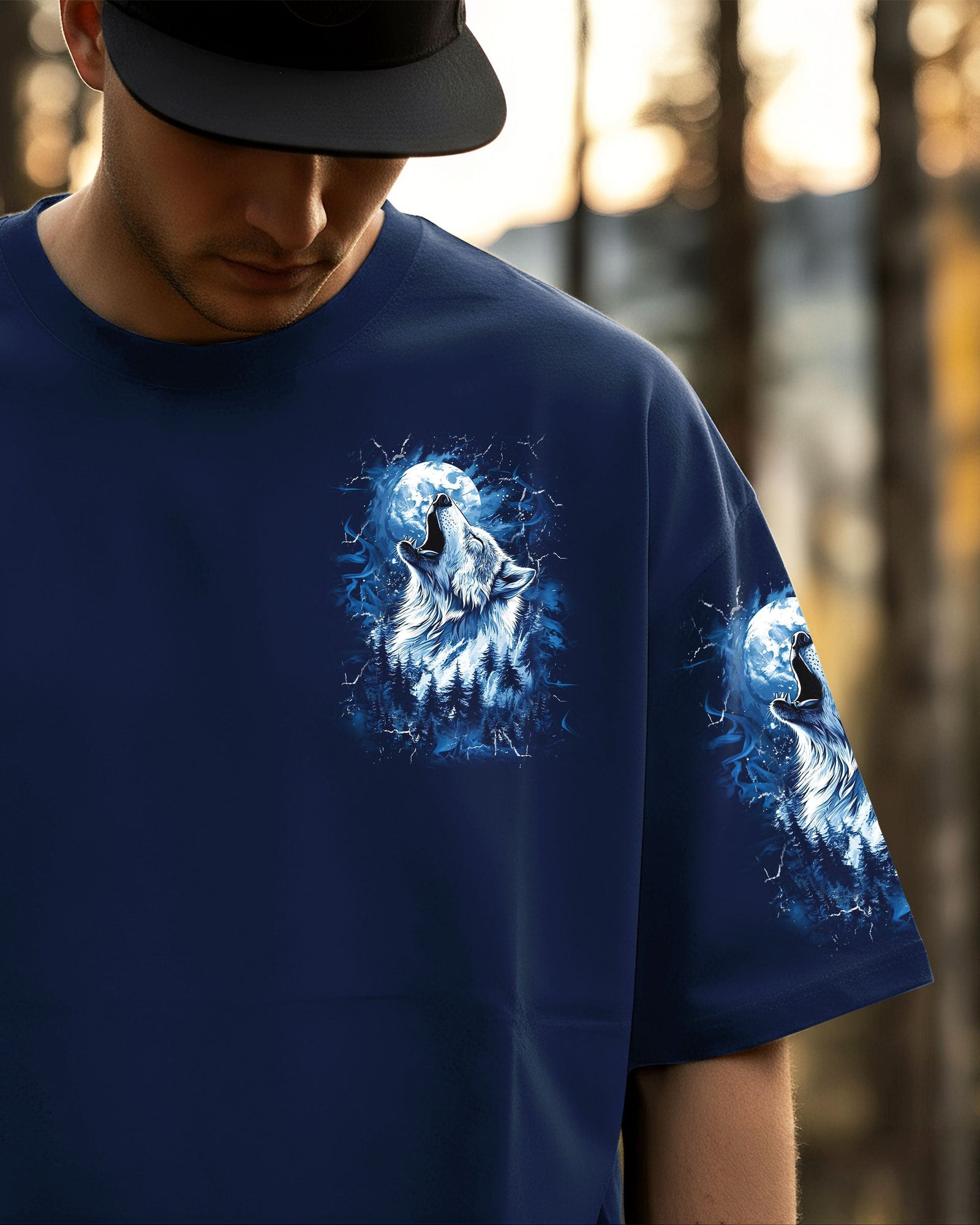 BLISSCORNERS HELLO DARKNESS MY OLD FRIEND WOLF ALL OVER PRINT