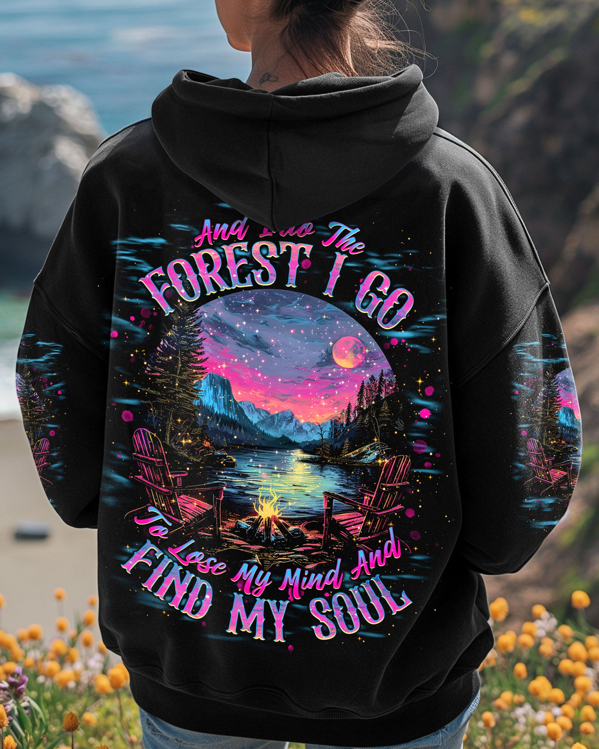 BLISSCORNERS AND INTO THE FOREST I GO CAMPFIRE ALL OVER PRINT