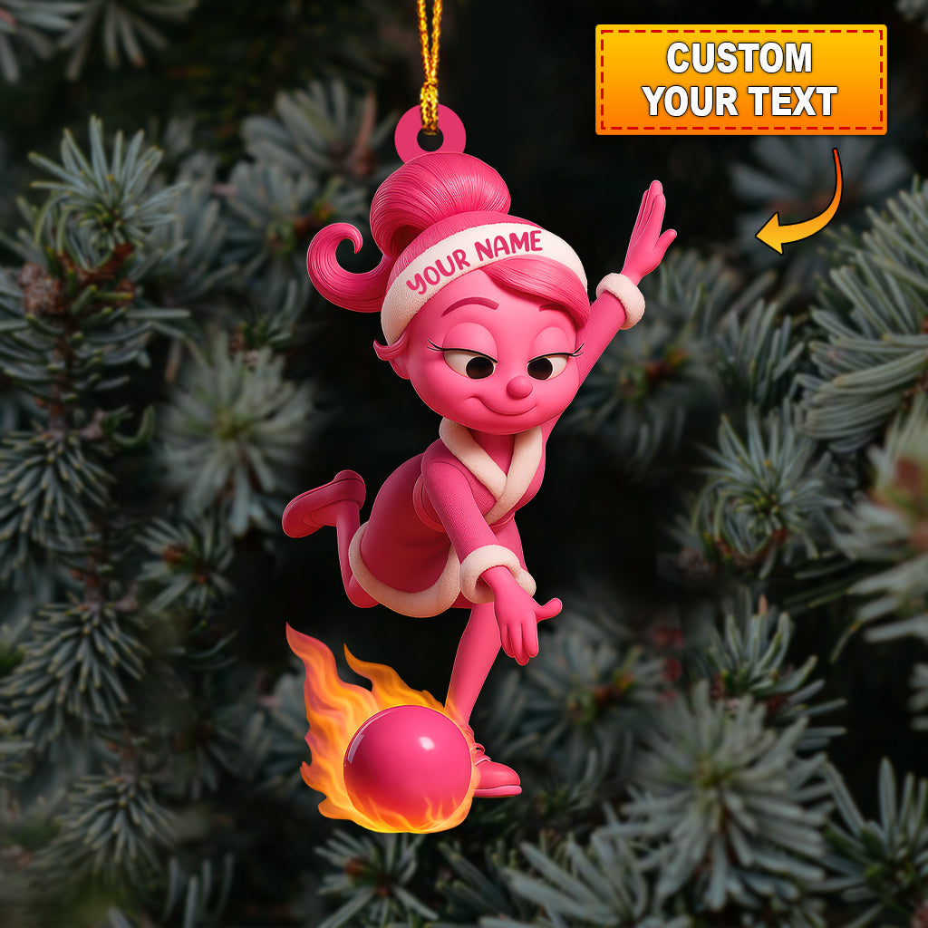 Blisscorners Bowling ELF, Home Decor, Christmas Ornament, Personalized Ornament2D Flat LM2111