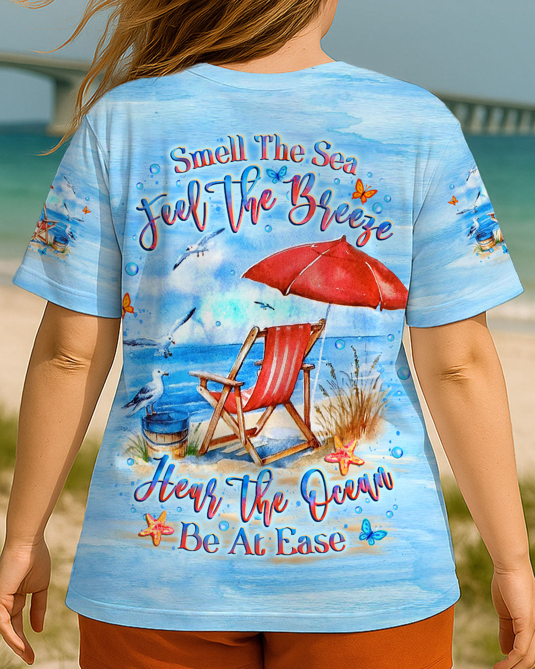 BLISSCORNERS SMELL THE SEA FEEL THE BREEZE ALL OVER PRINT