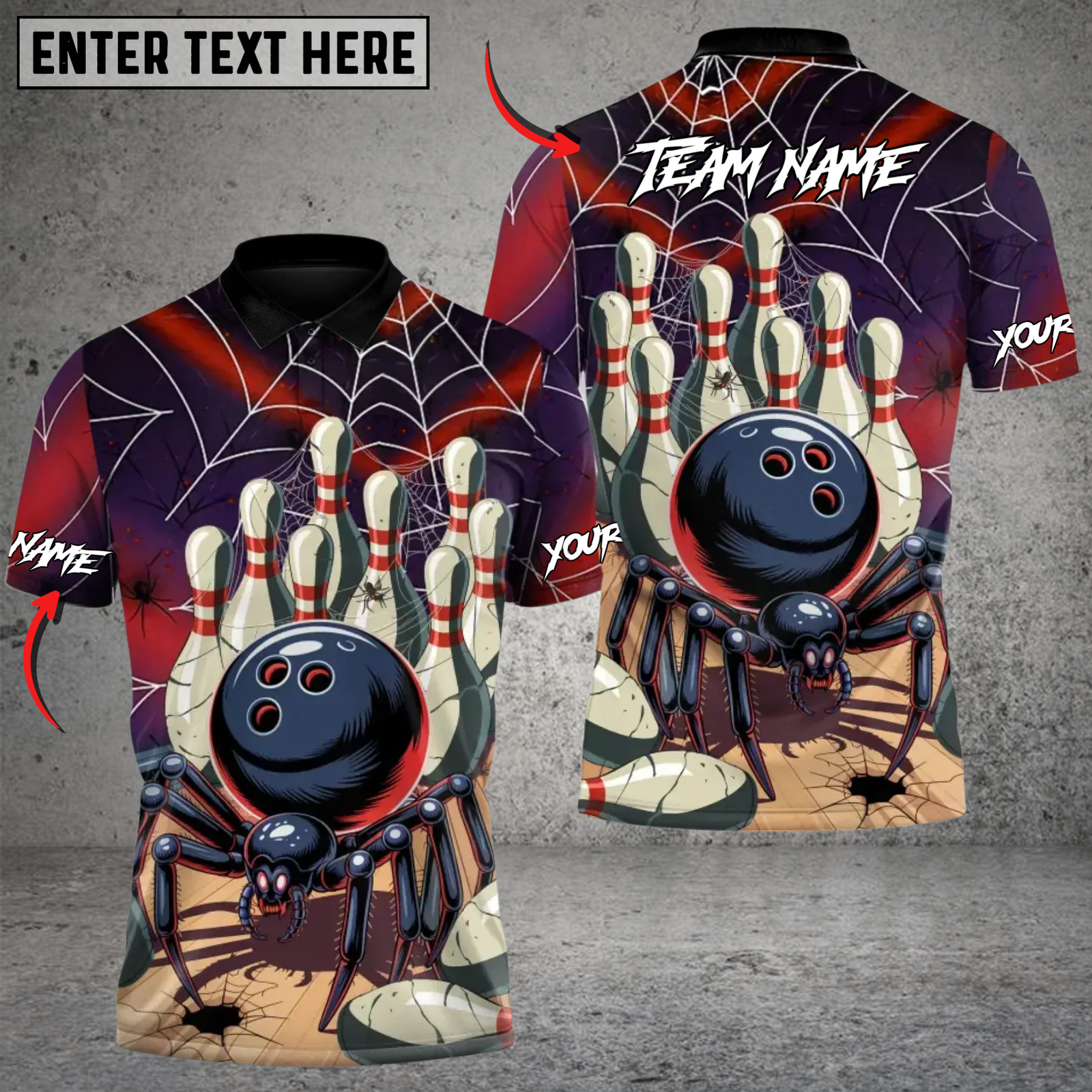 Blisscorners Spider Strike Bowling Personalized Name 3D Unisex Shirt