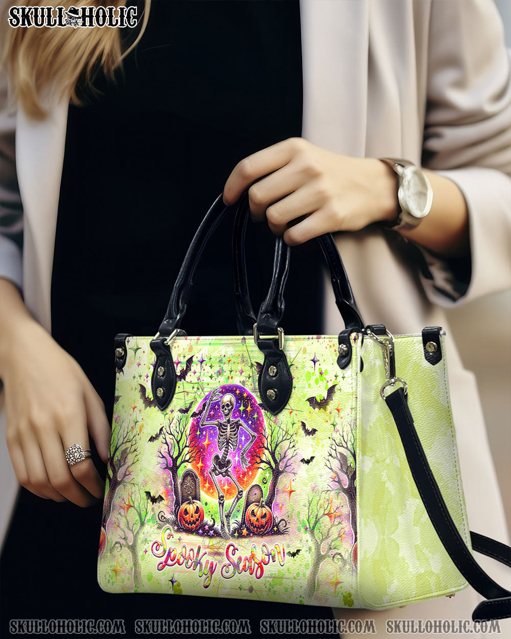 BLISSCORNERS SPOOKY SEASON LEATHER HANDBAG