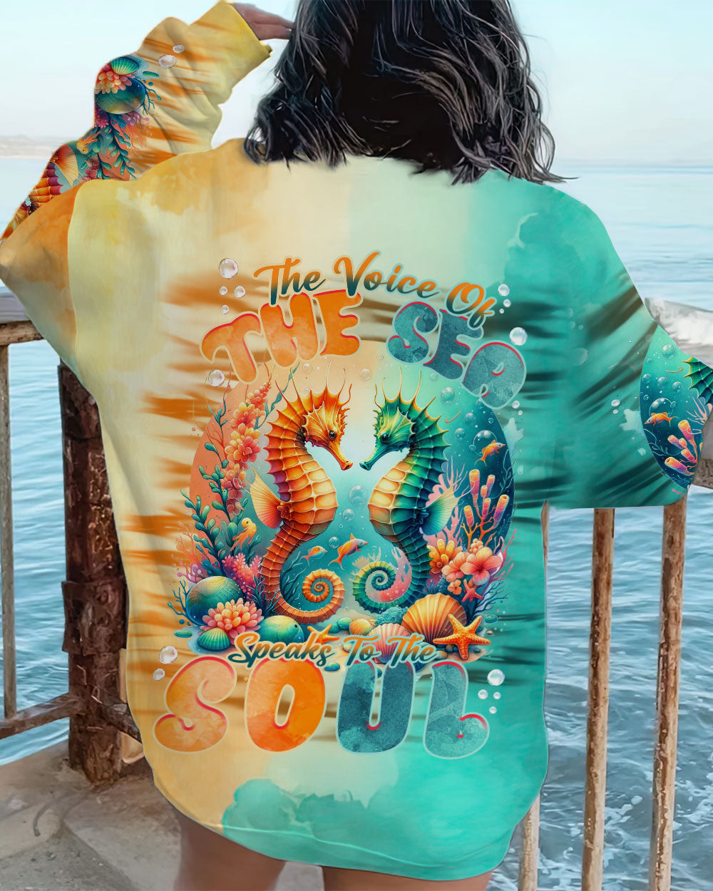 BLISSCORNERS THE VOICE OF THE SEA SPEAKS TO THE SOUL SEAHORSE ALL OVER PRINT