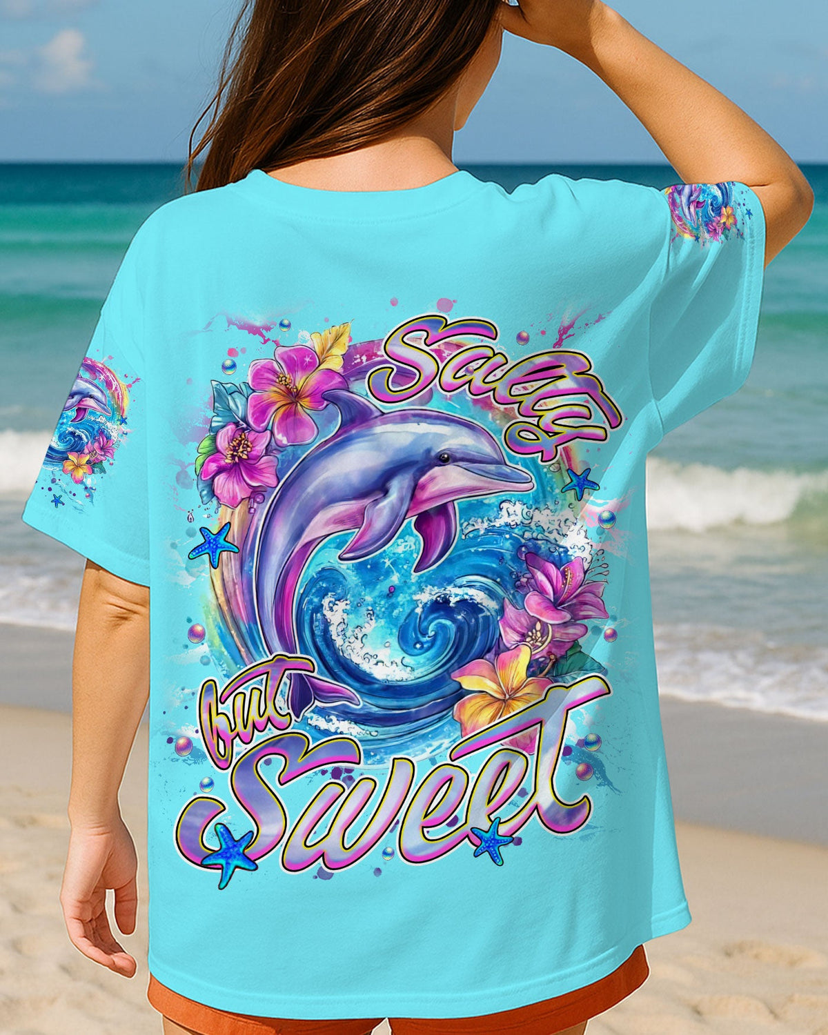 BLISSCORNERS SALTY BUT SWEET  DOLPHIN ALL OVER PRINT