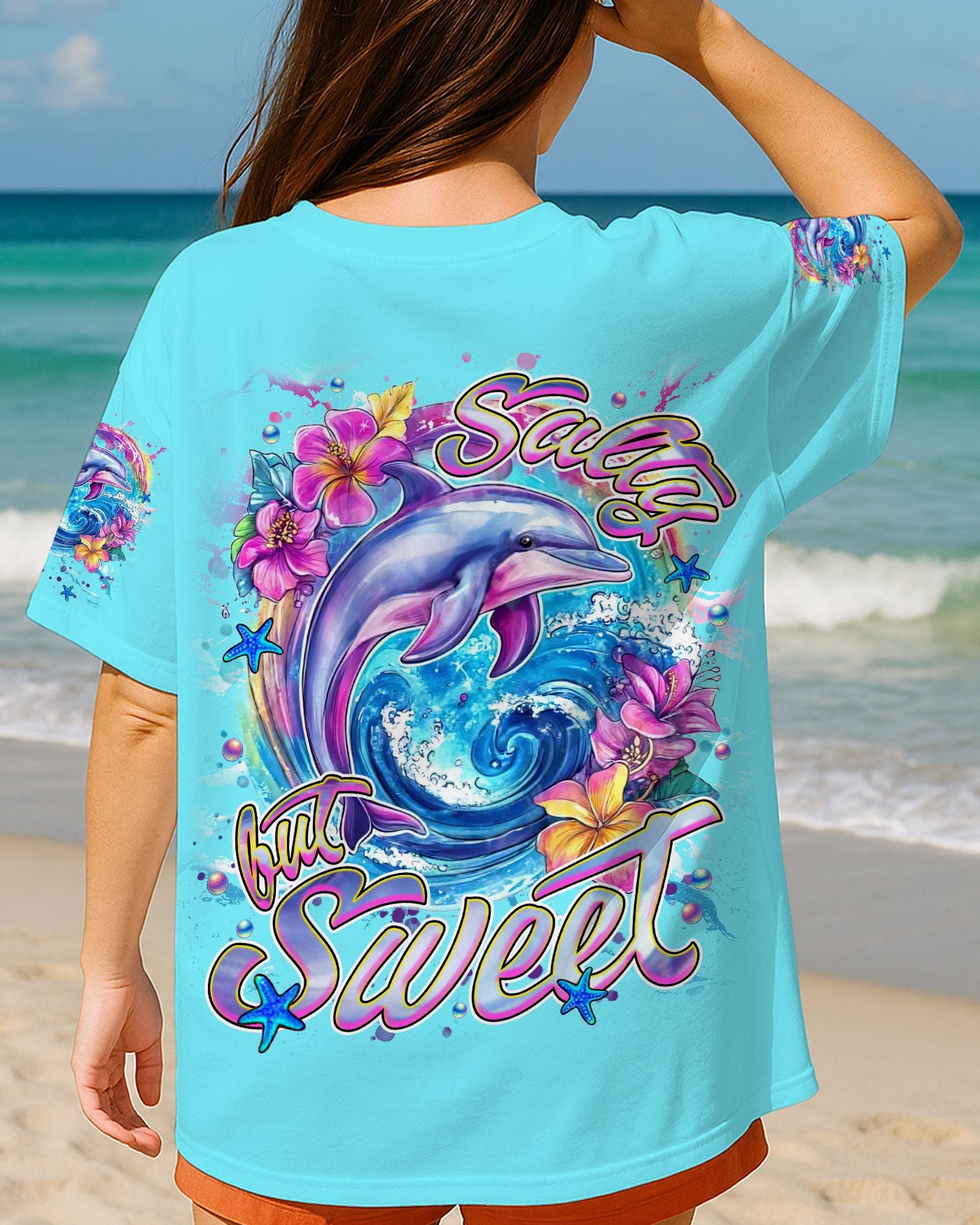 BLISSCORNERS SALTY BUT SWEET  DOLPHIN ALL OVER PRINT