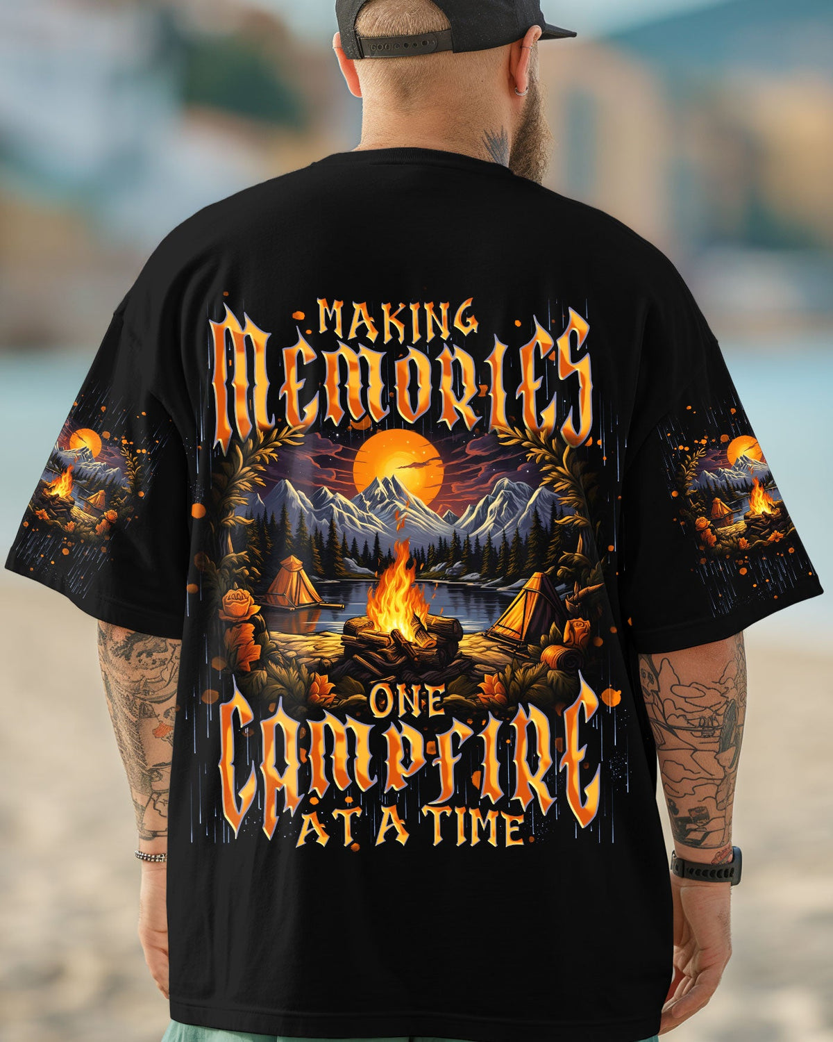BLISSCORNERS MAKING MEMORIES ONE CAMPFIRE AT A TIME ALL OVER PRINT