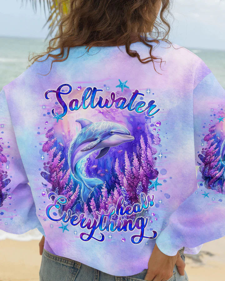 BLISSCORNERS SALTWATER HEALS EVERYTHING DOLPHIN ALL OVER PRINT 1