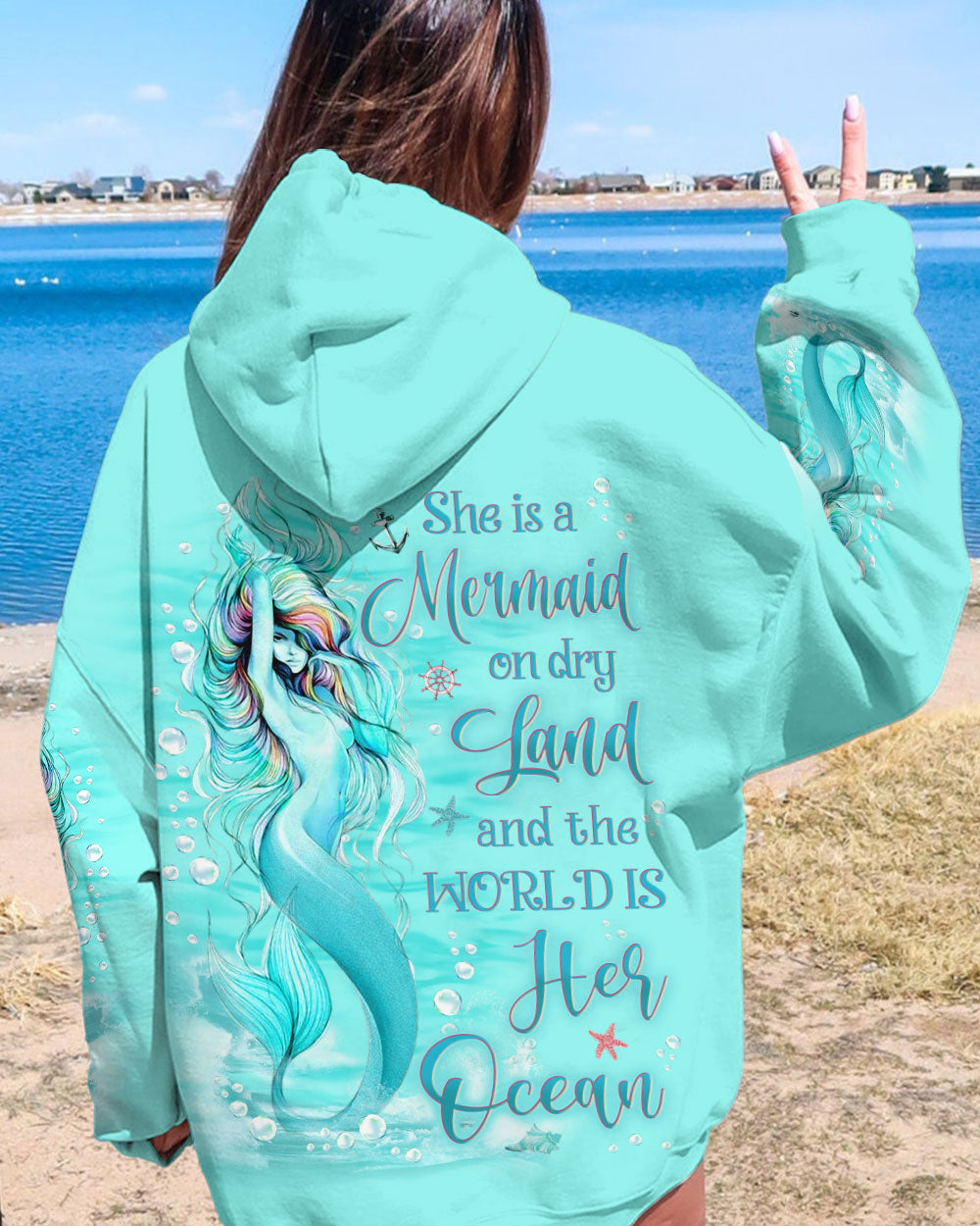 BLISSCORNERS SHE IS A MERMAID ALL OVER PRINT
