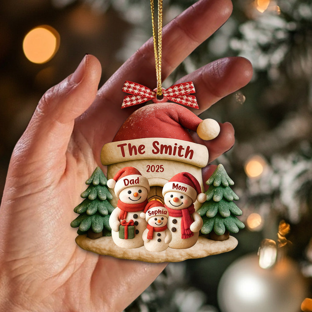 Blisscorners Family Christmas, Home Decor, Christmas Ornament, Personalized Ornaments2D Flat LM2111