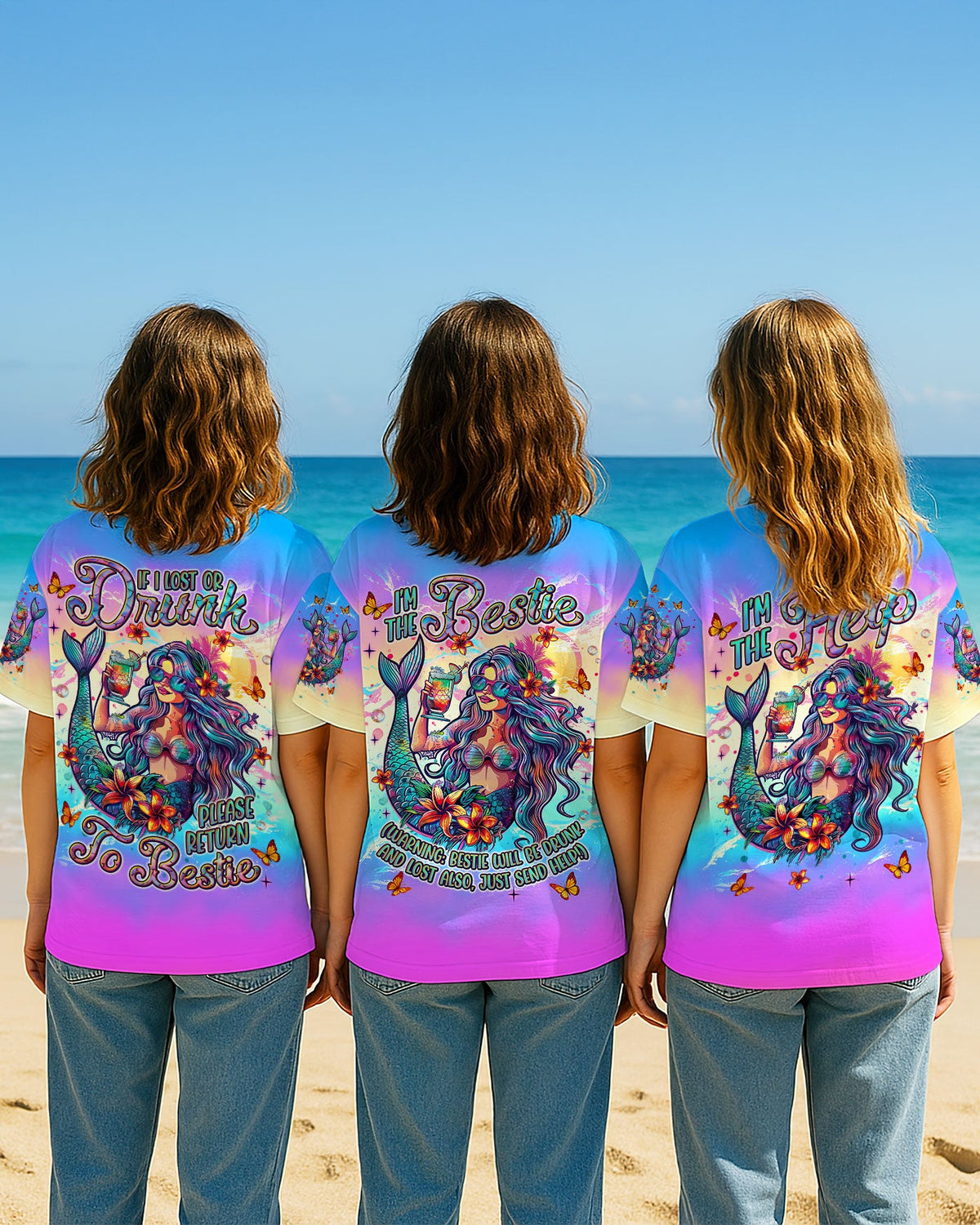 BLISSCORNERS IF LOST OR DRUNK MERMAID ALL OVER PRINT