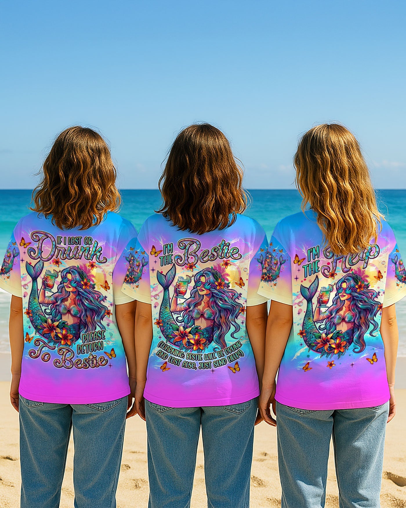 BLISSCORNERS IF LOST OR DRUNK MERMAID ALL OVER PRINT