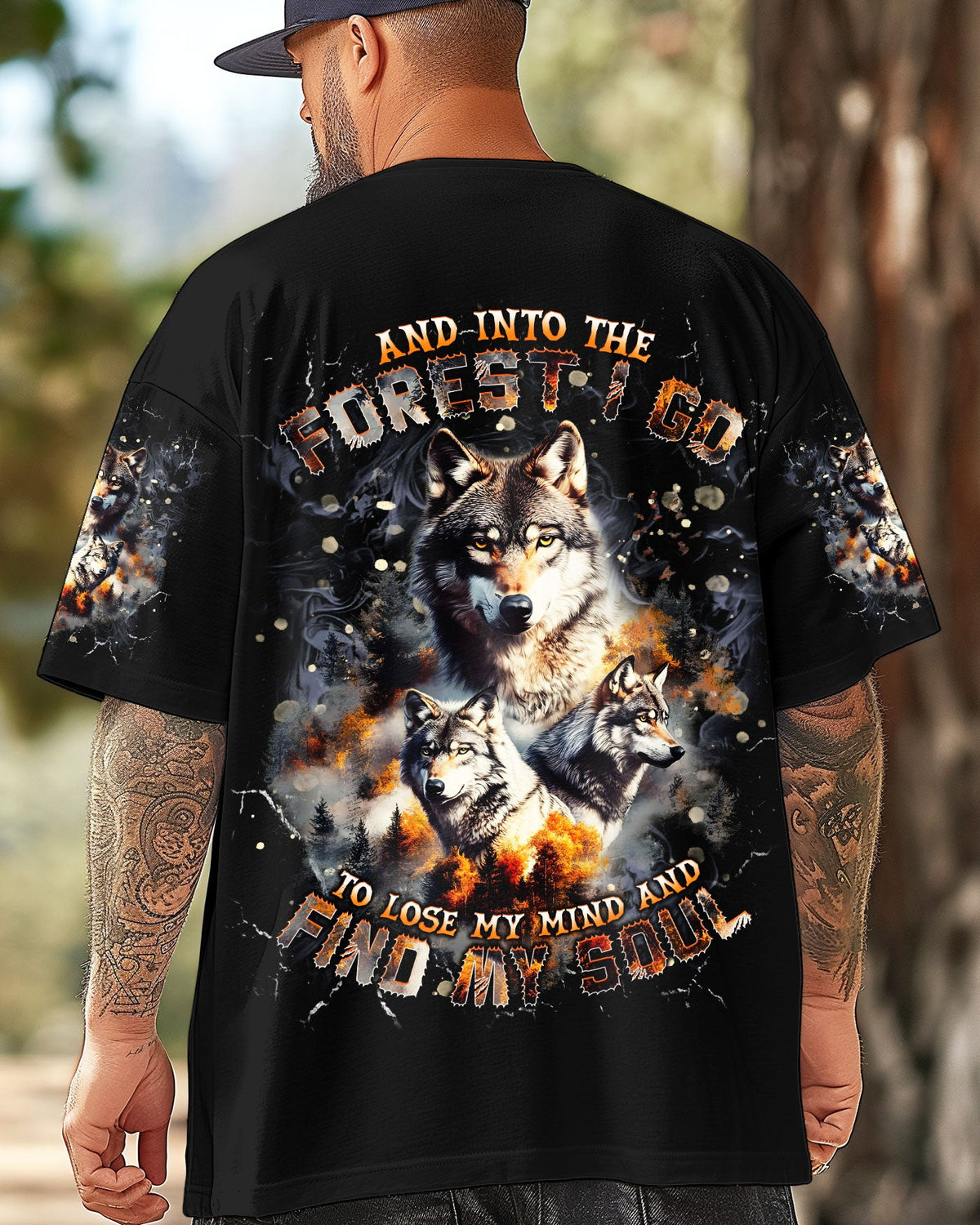 BLISSCORNERS AND INTO THE FOREST I GO WOLF ALL OVER PRINT