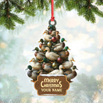 Blisscorners Funny Duck Christmas Tree Acrylic Ornament - Personalized Hunting Gift, Mallard Duck Lover Decoration, Rustic Country Holiday Decor