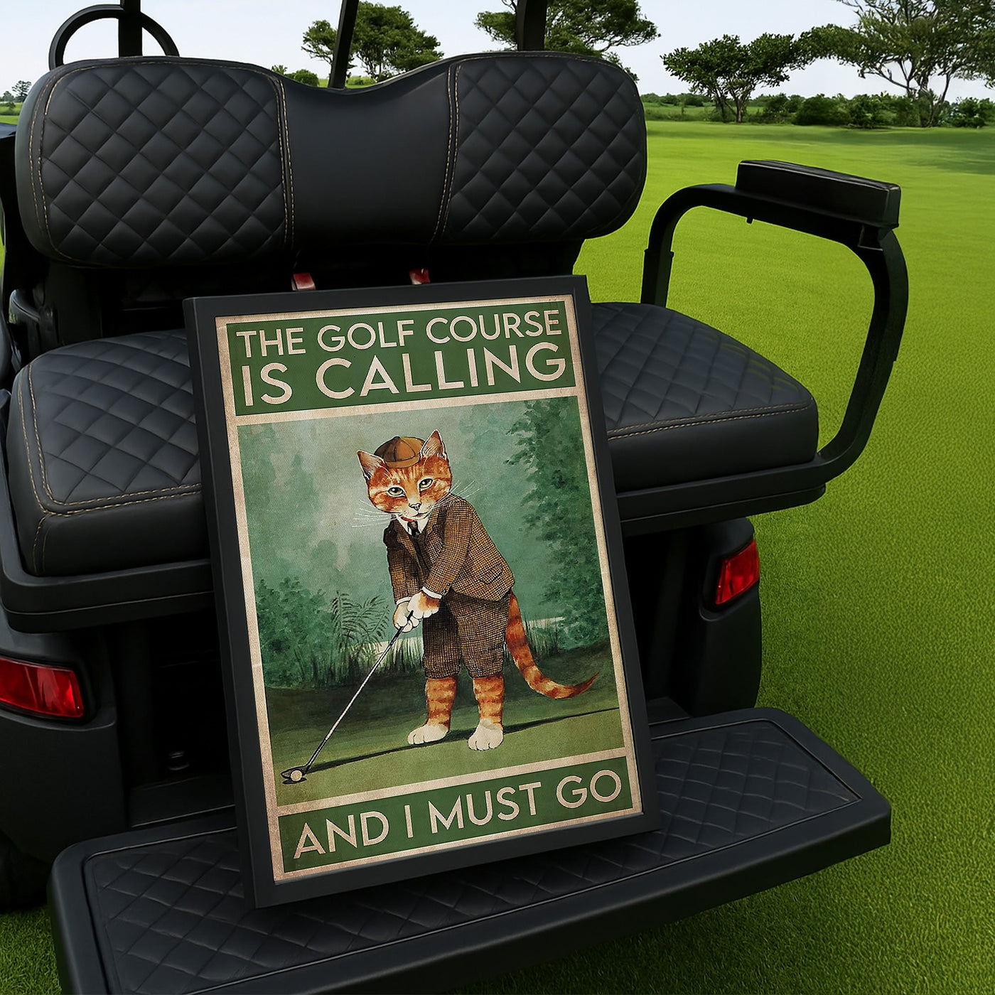 Blisscorners The Golf Course Is Calling And I Must Go Canvas Wall Art, Golf Decor, Gift For Golf Lovers LM2611