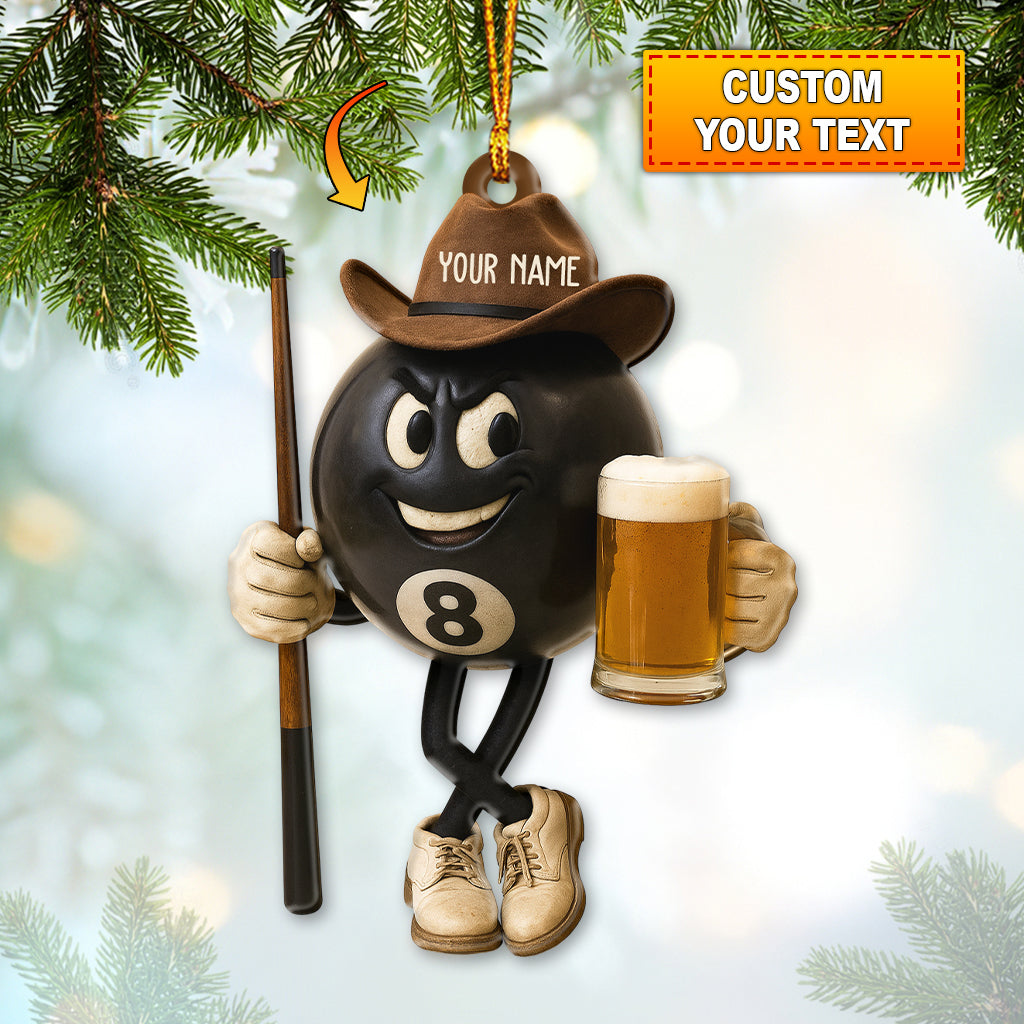Blisscorners Billboard No.8 Ball Christmas, Home Decor, Christmas Ornament, Personalized Ornament2D Flat LM2111