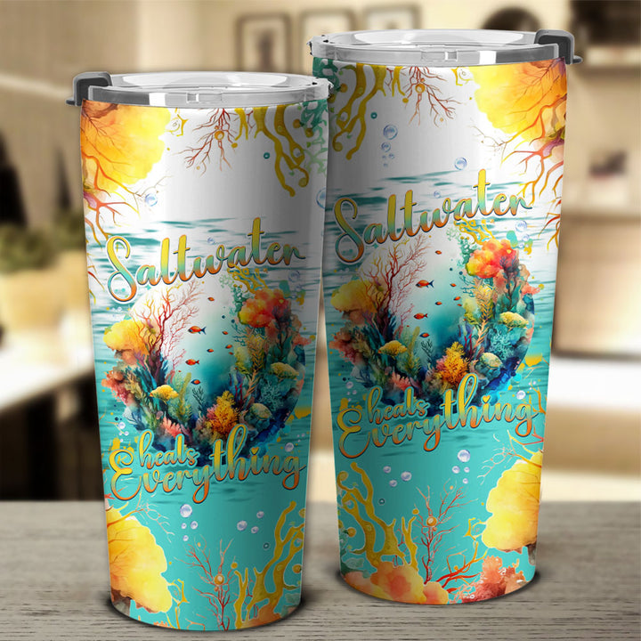 BLISSCORNERS SALTWATER HEALS EVERYTHING TUMBLER - TLNT0612232