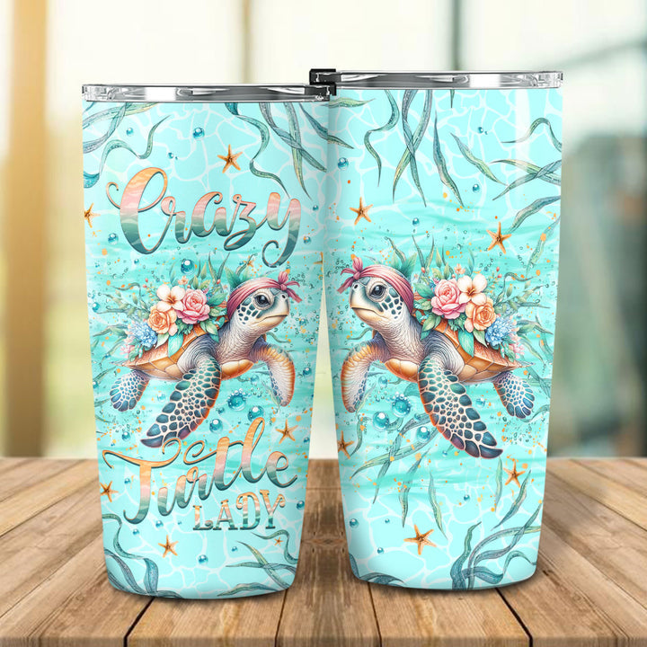 BLISSCORNERS CRAZY TURTLE LADY TUMBLER - YHLN1104244